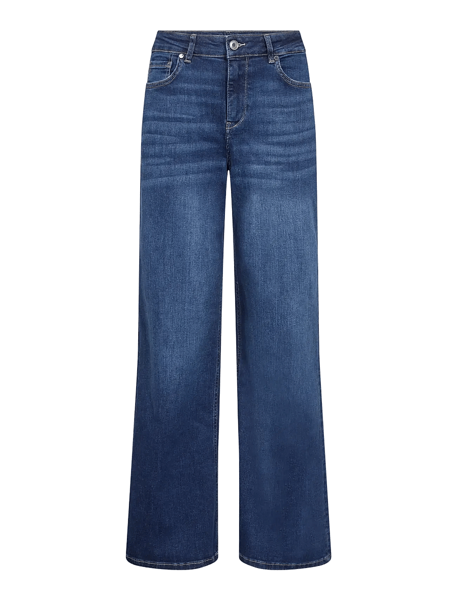 MOS MOSH - MMDara Salute Jeans - hosen mit weitem bein - dark blue - 1