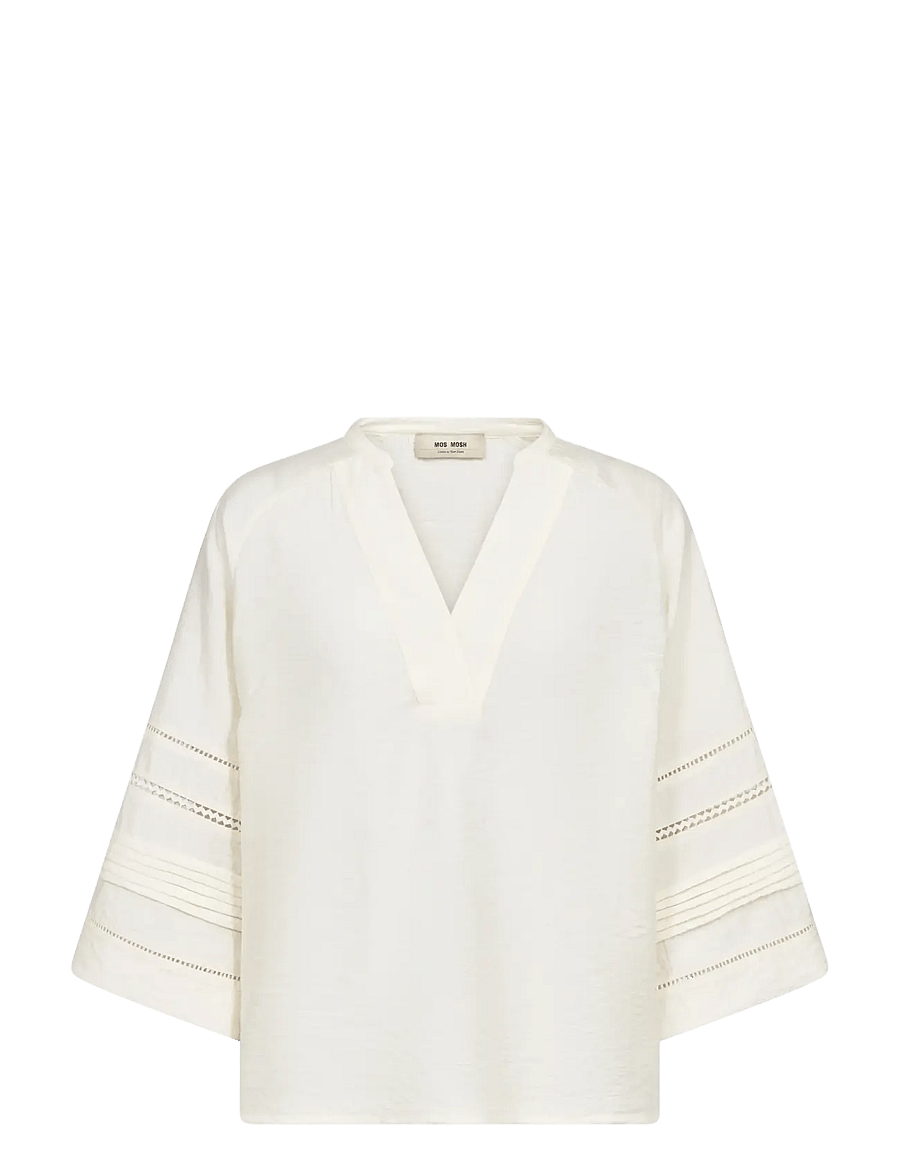 MOS MOSH - MMAleysa Nila Blouse - long sleeved blouses - ecru - 1
