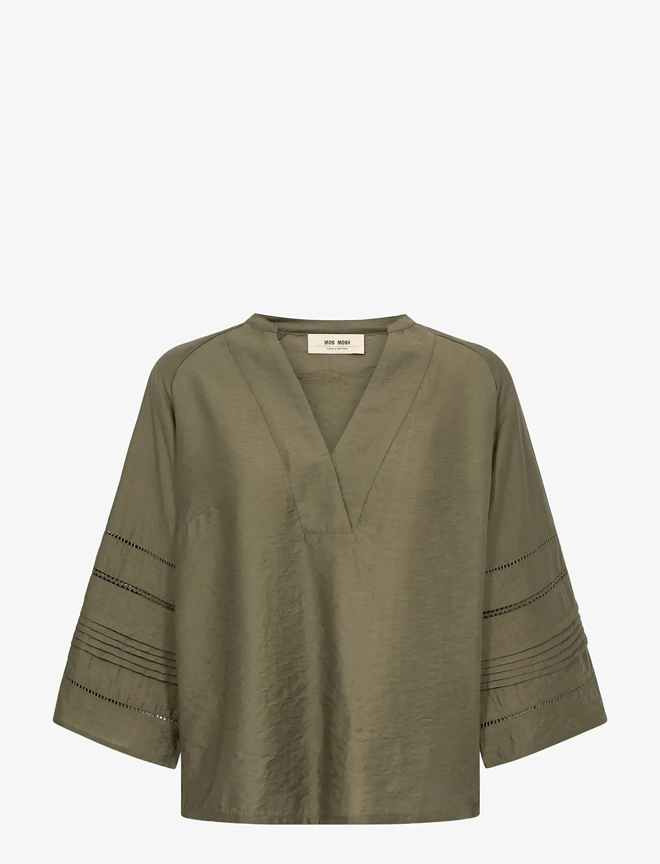 MOS MOSH - MMAleysa Nila Blouse - langærmede bluser - olive night - 1