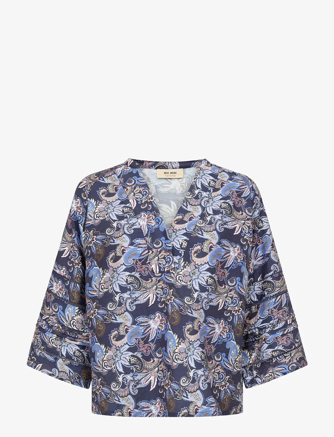 MOS MOSH - MMAleysa Paisley Blouse - lühikeste varrukatega pluusid - crown blue - 1