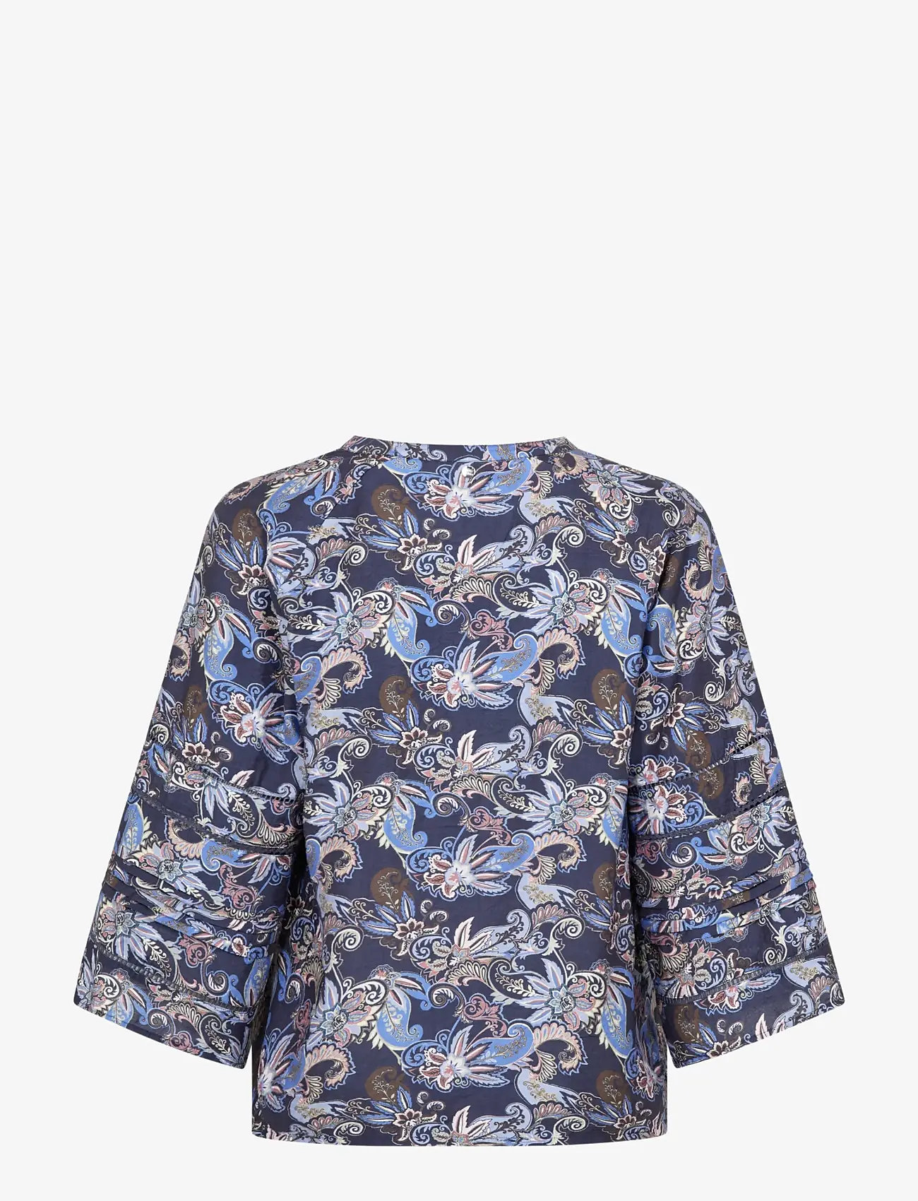 MOS MOSH - MMAleysa Paisley Blouse - lühikeste varrukatega pluusid - crown blue - 2