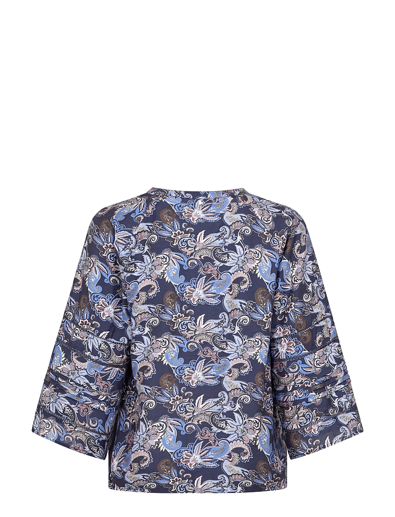 MOS MOSH - MMAleysa Paisley Blouse - kurzämlige blusen - crown blue - 2