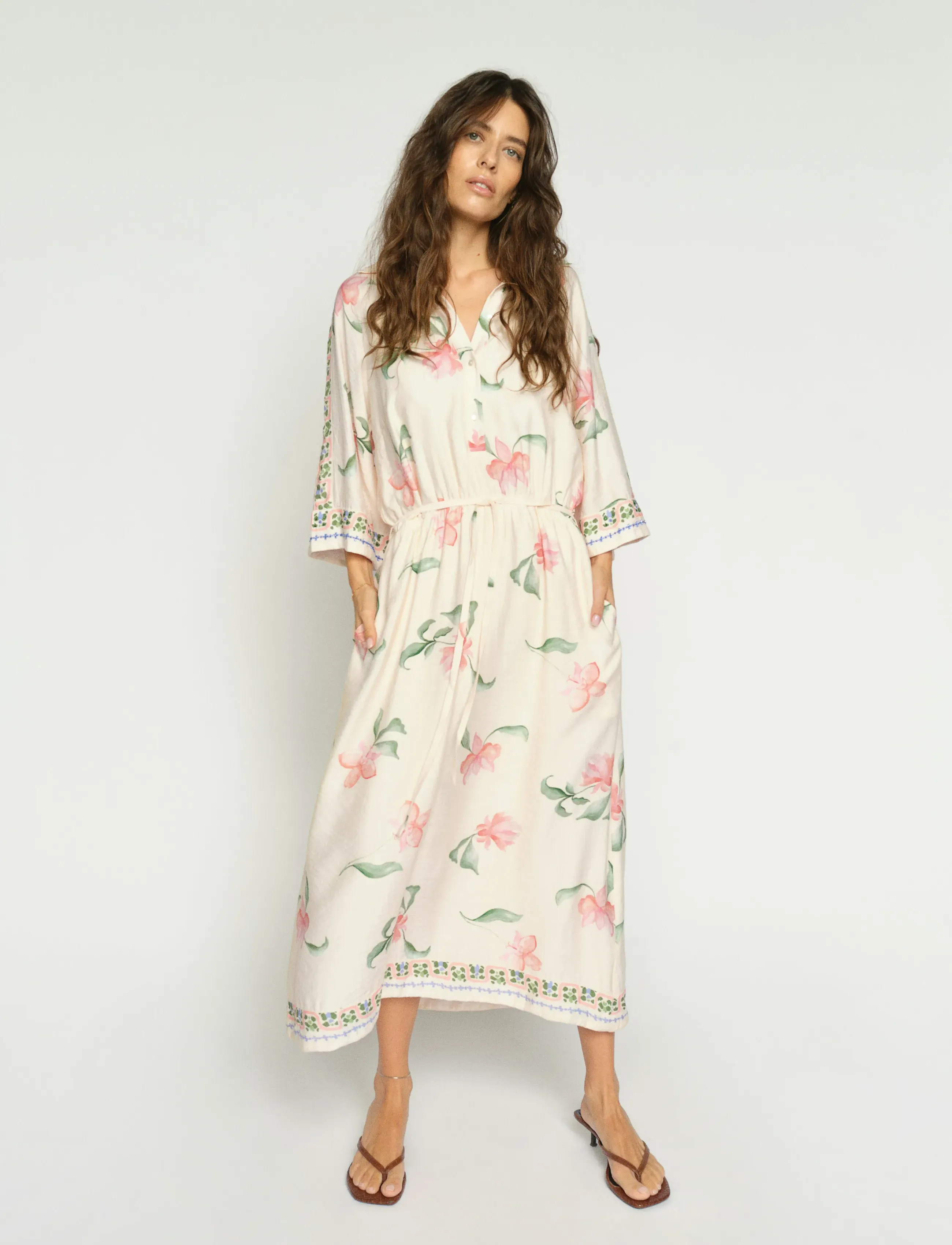 MOS MOSH - MMBunno Big Orchid Dress - skjortekjoler - ecru - 3