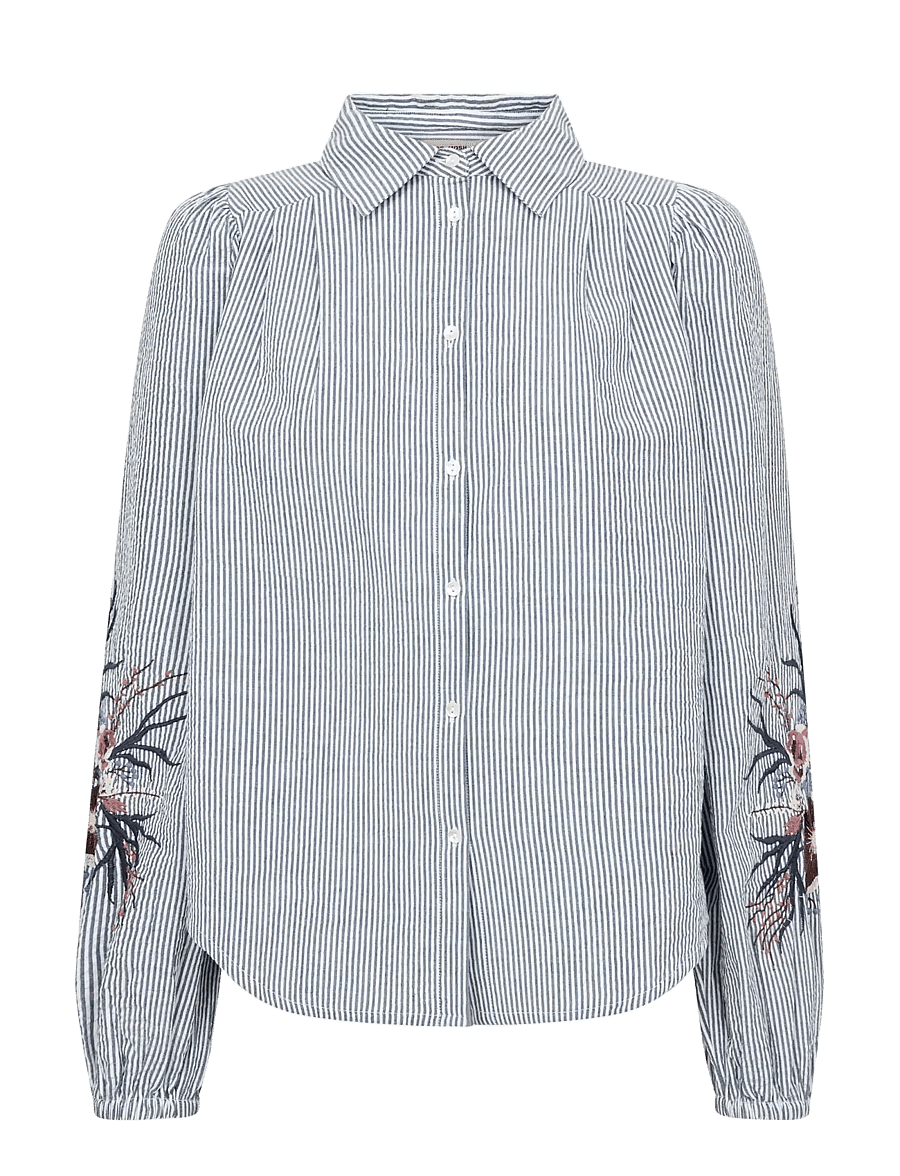 MOS MOSH - MMCiu Oxfo Shirt - langärmlige hemden - crown blue - 1