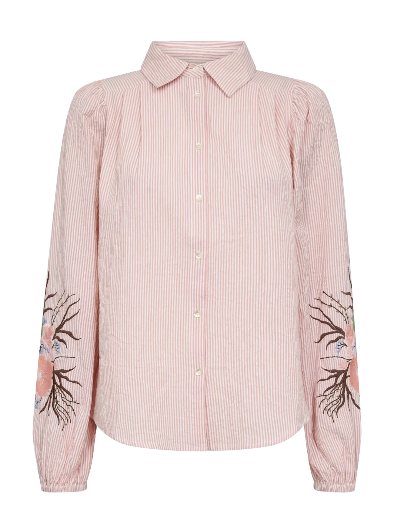 MOS MOSH - MMCiu Oxfo Shirt - langärmlige hemden - peachy - 1