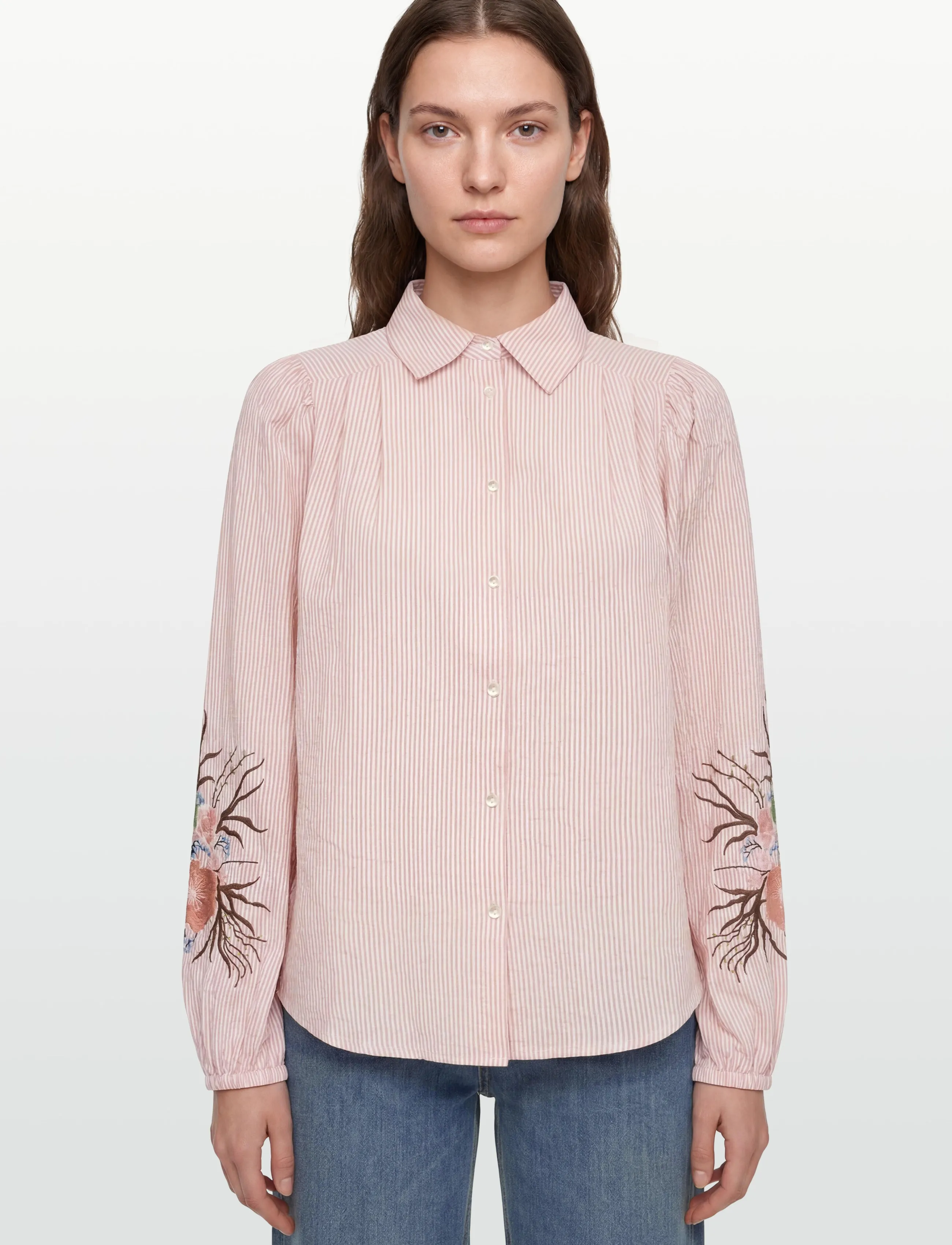 MOS MOSH - MMCiu Oxfo Shirt - pikkade varrukatega särgid - peachy - 3