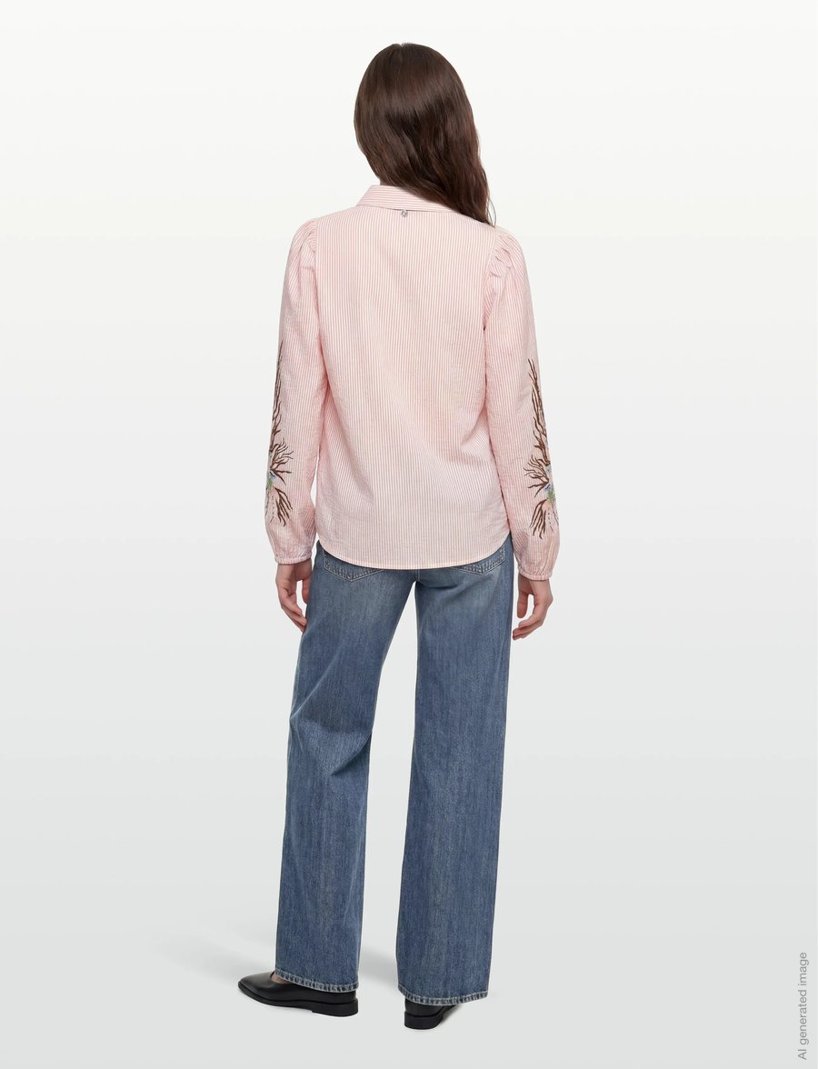 MOS MOSH - MMCiu Oxfo Shirt - langärmlige hemden - peachy - 4