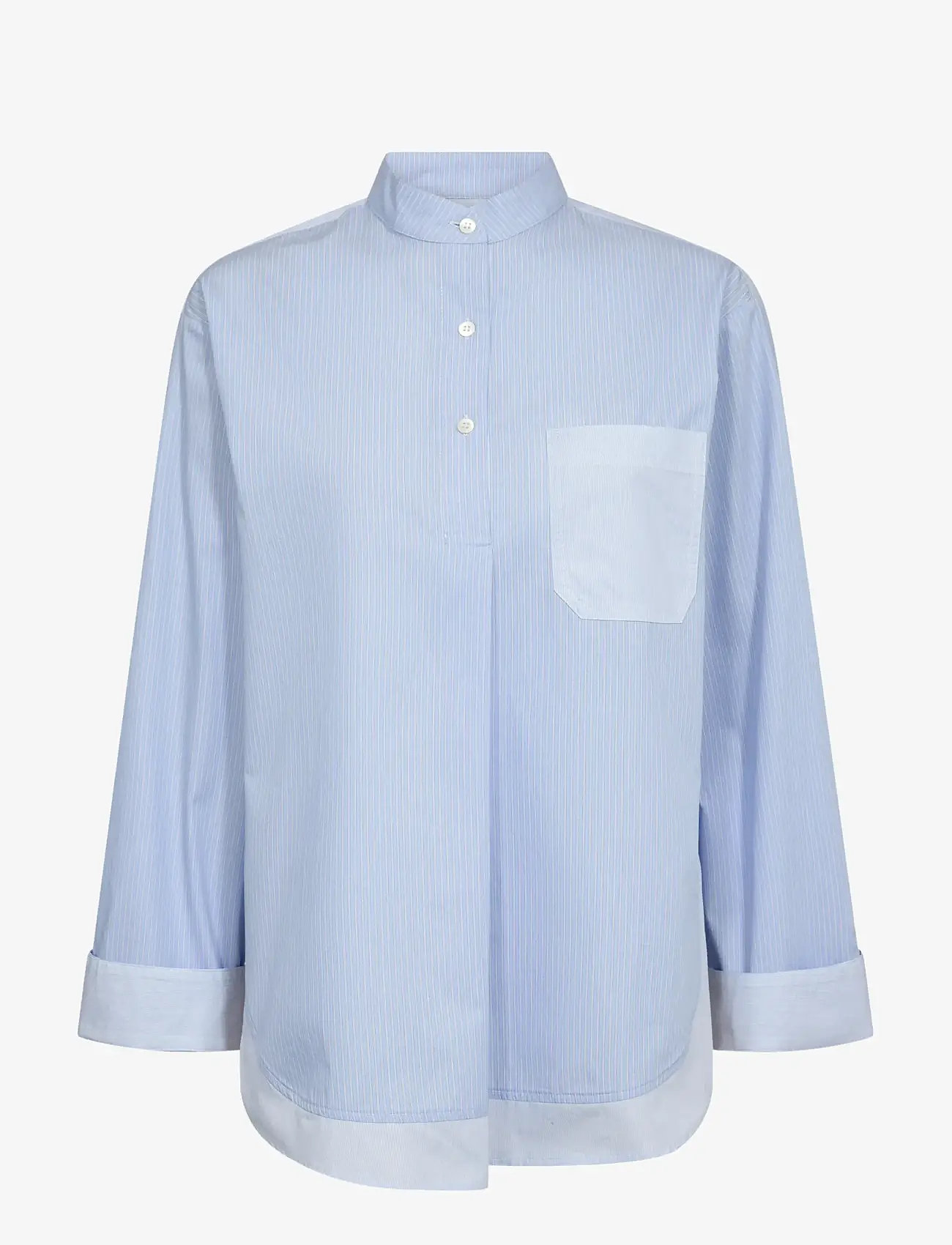 MOS MOSH - MMBronwyn Stripe Shirt - long-sleeved shirts - brunnera blue - 1
