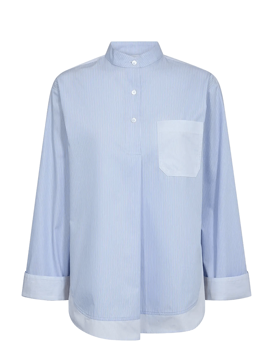 MOS MOSH - MMBronwyn Stripe Shirt - pikkade varrukatega särgid - brunnera blue - 1