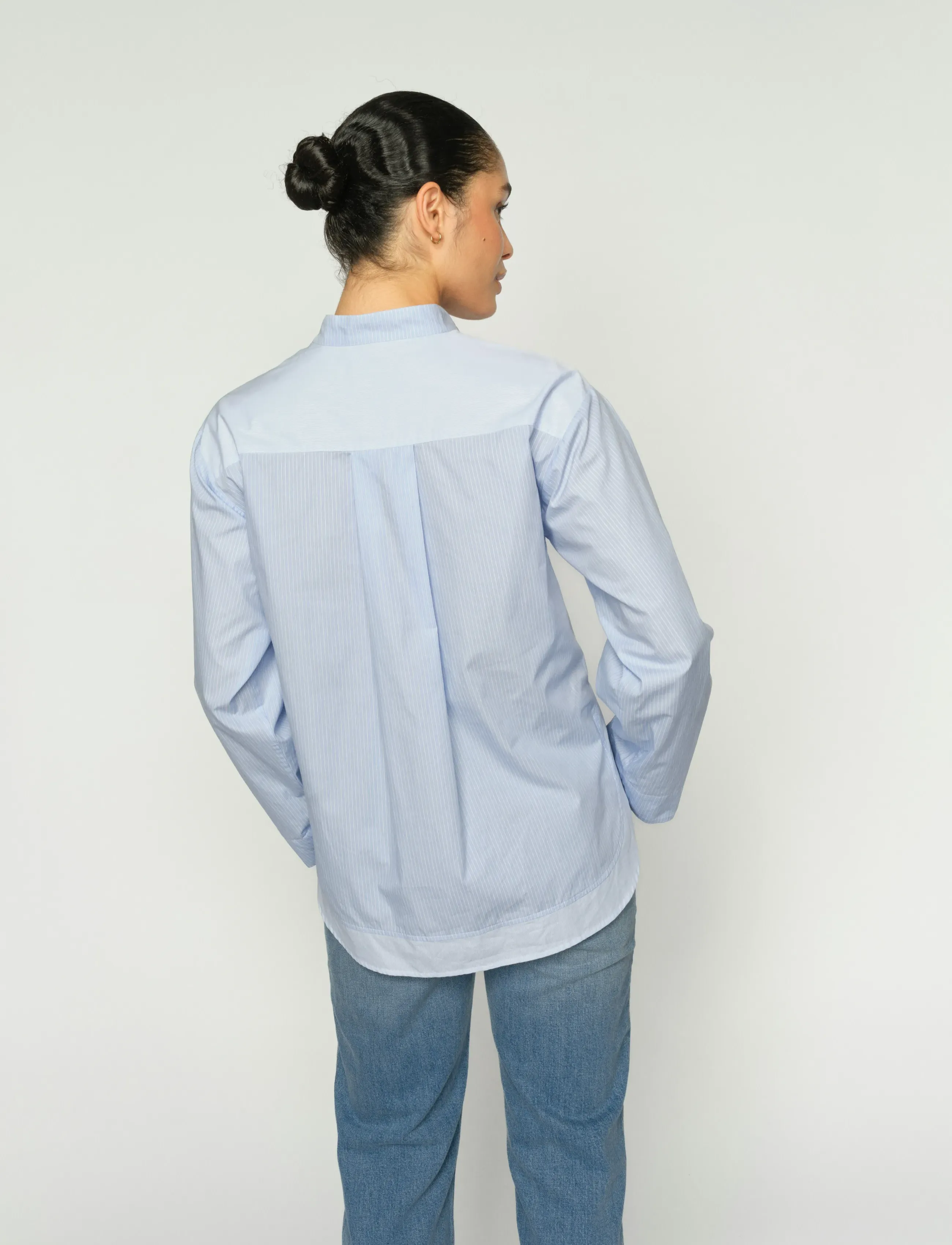 MOS MOSH - MMBronwyn Stripe Shirt - långärmade skjortor - brunnera blue - 3