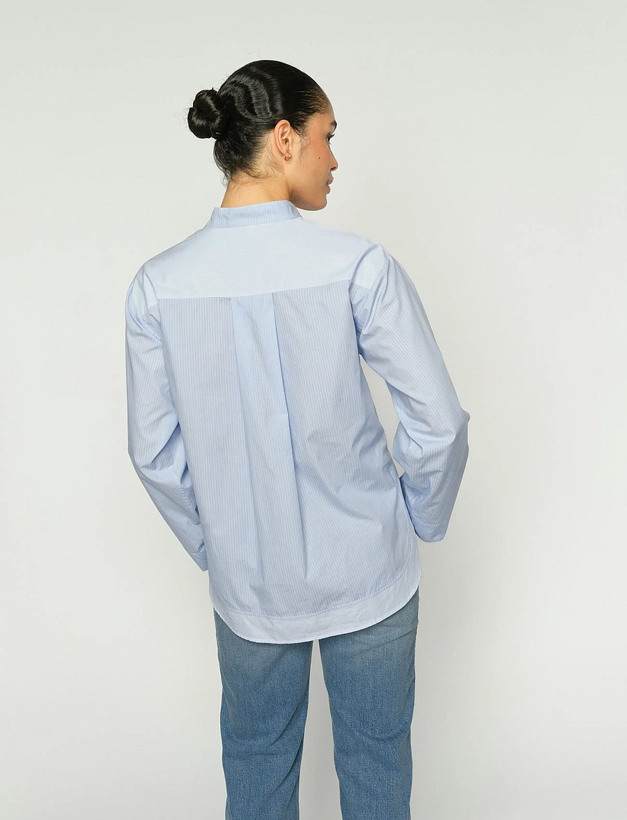 MOS MOSH - MMBronwyn Stripe Shirt - pikkade varrukatega särgid - brunnera blue - 3