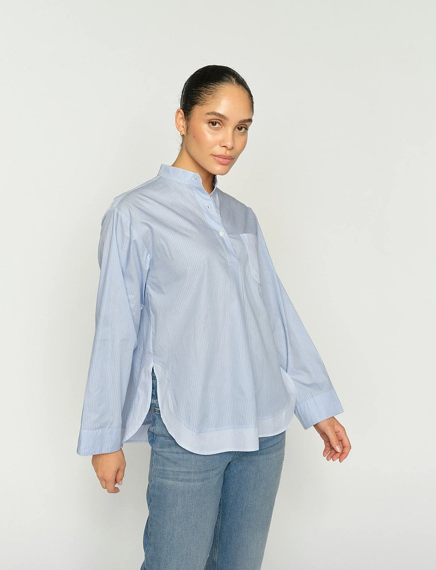 MOS MOSH - MMBronwyn Stripe Shirt - pikkade varrukatega särgid - brunnera blue - 4