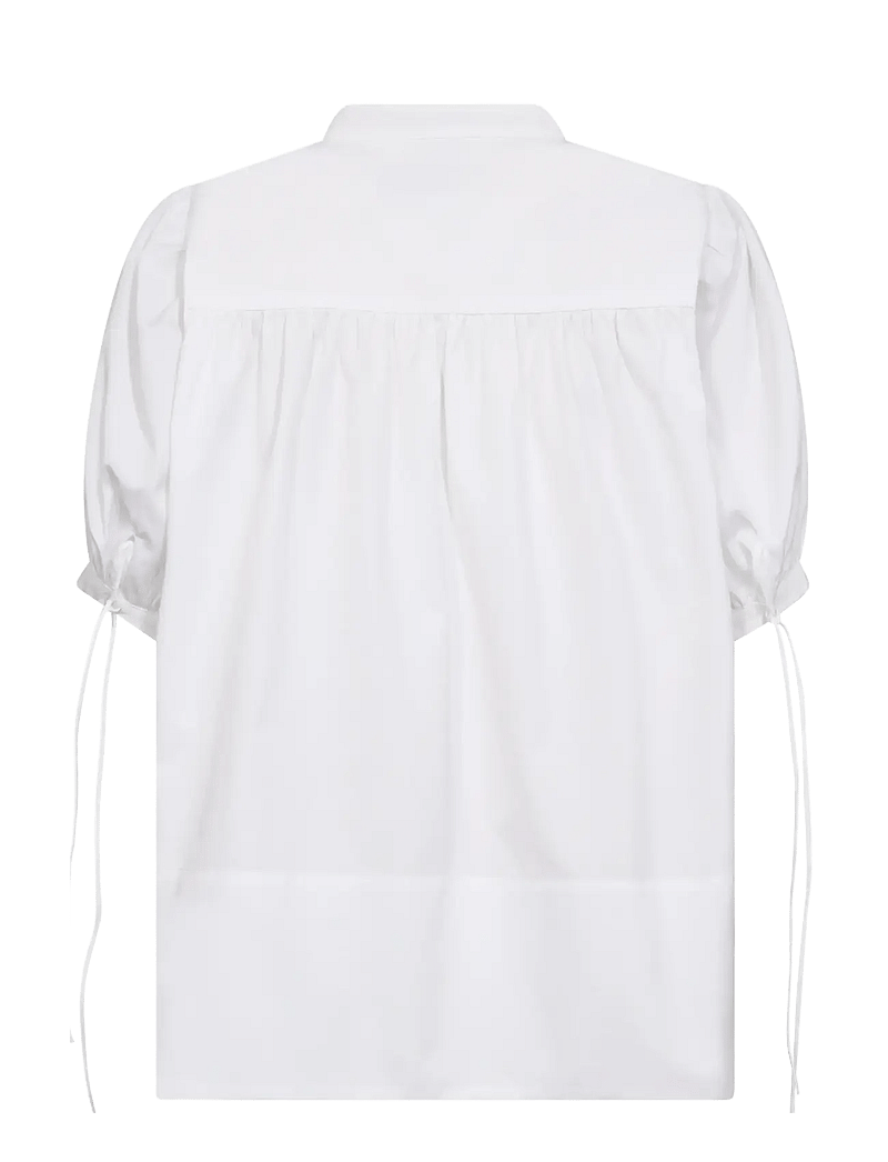 MOS MOSH - MMTarima SS Cotton Blouse - kortærmede bluser - white - 2