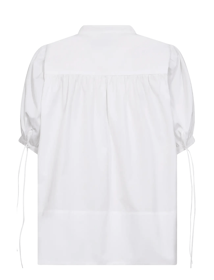MOS MOSH - MMTarima SS Cotton Blouse - kurzärmelige blusen - white - 2