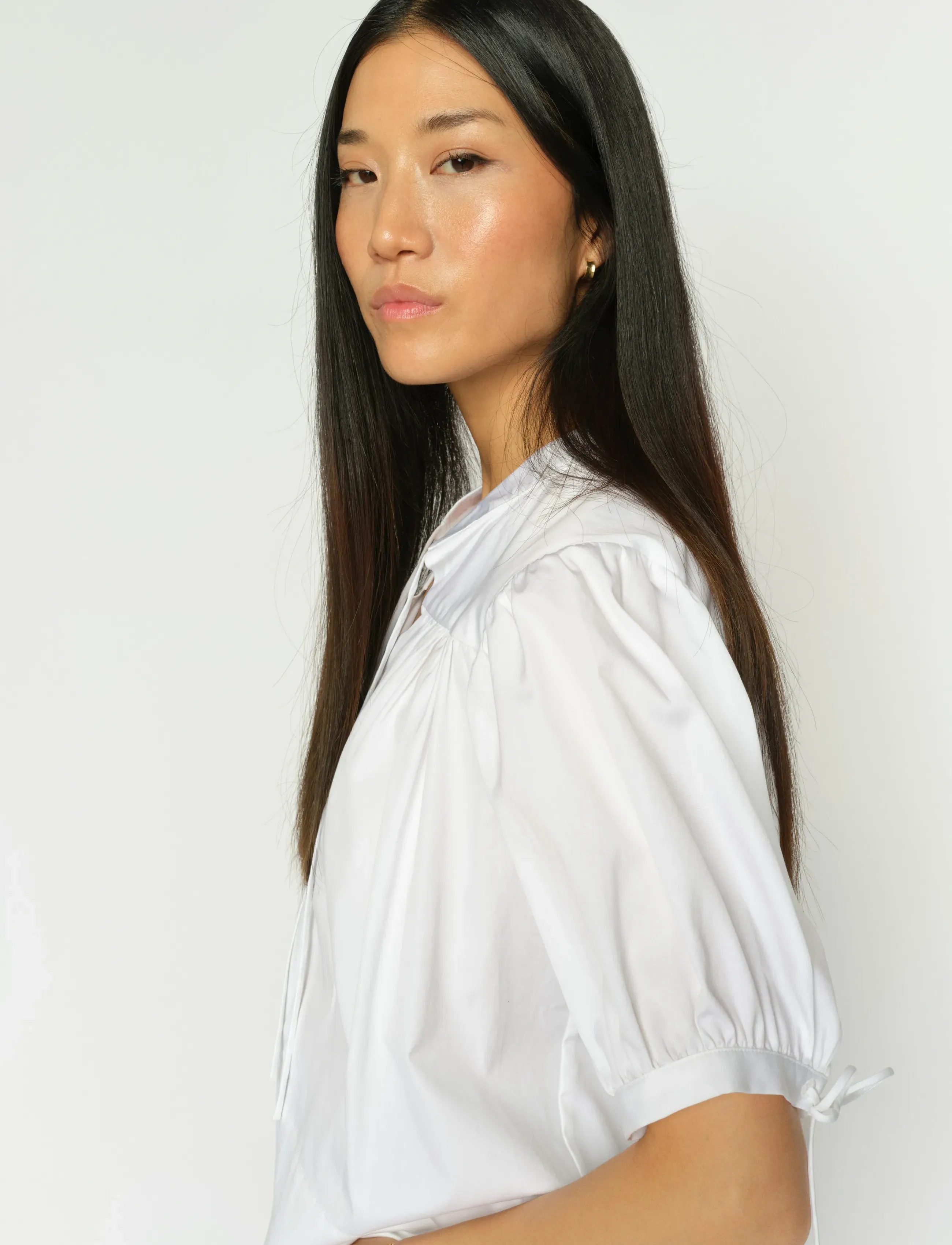 MOS MOSH MMTarima SS Cotton Blouse - Blusen & Hemden - WHITE / white