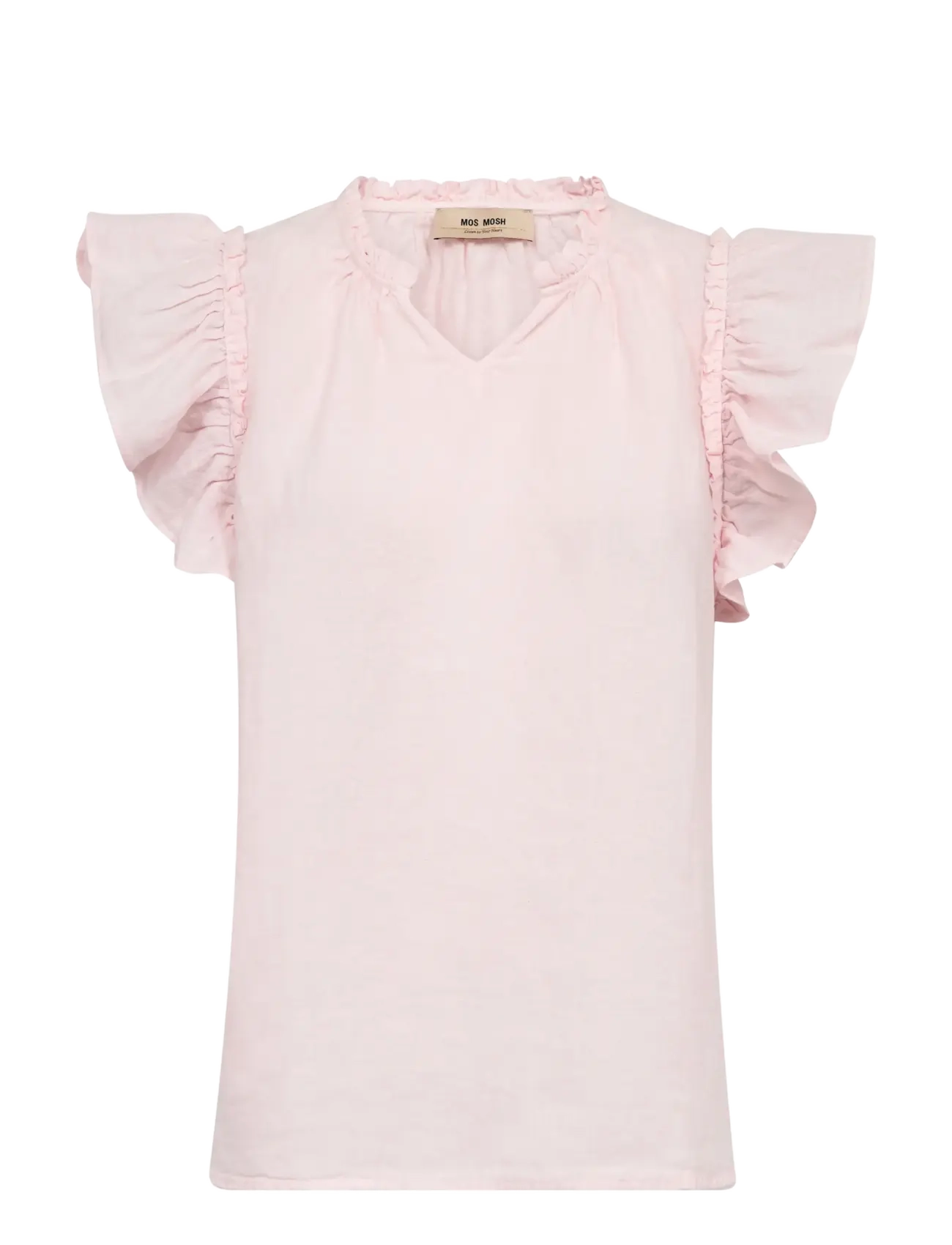 MOS MOSH Mmtea Linen Bluse Pink - L - Damen