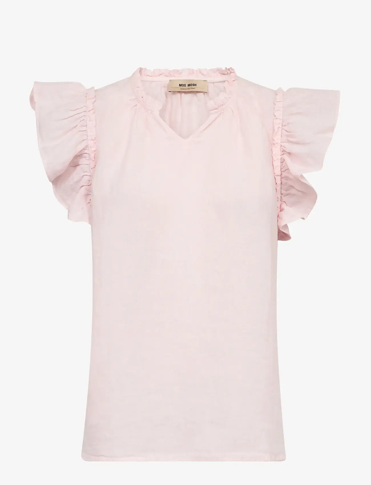 MOS MOSH - MMTea Linen Blouse - kortærmede bluser - ballet slipper - 1