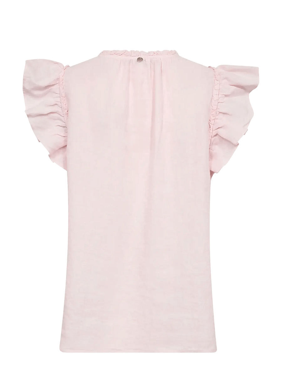 MOS MOSH - MMTea Linen Blouse - short-sleeved blouses - ballet slipper - 2
