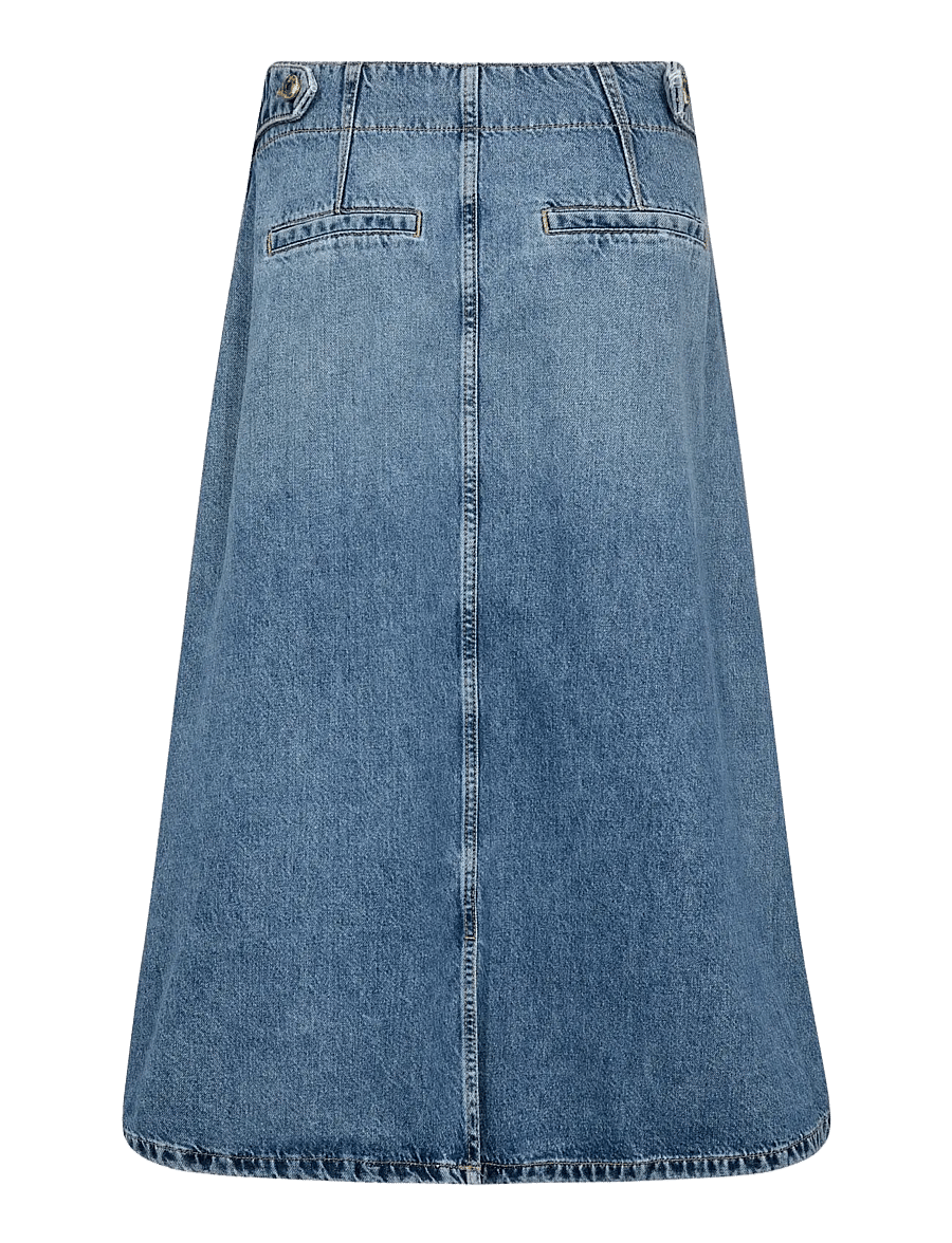 MOS MOSH - MMLeala Denim Skirt - teksaseelikud - mid blue - 2