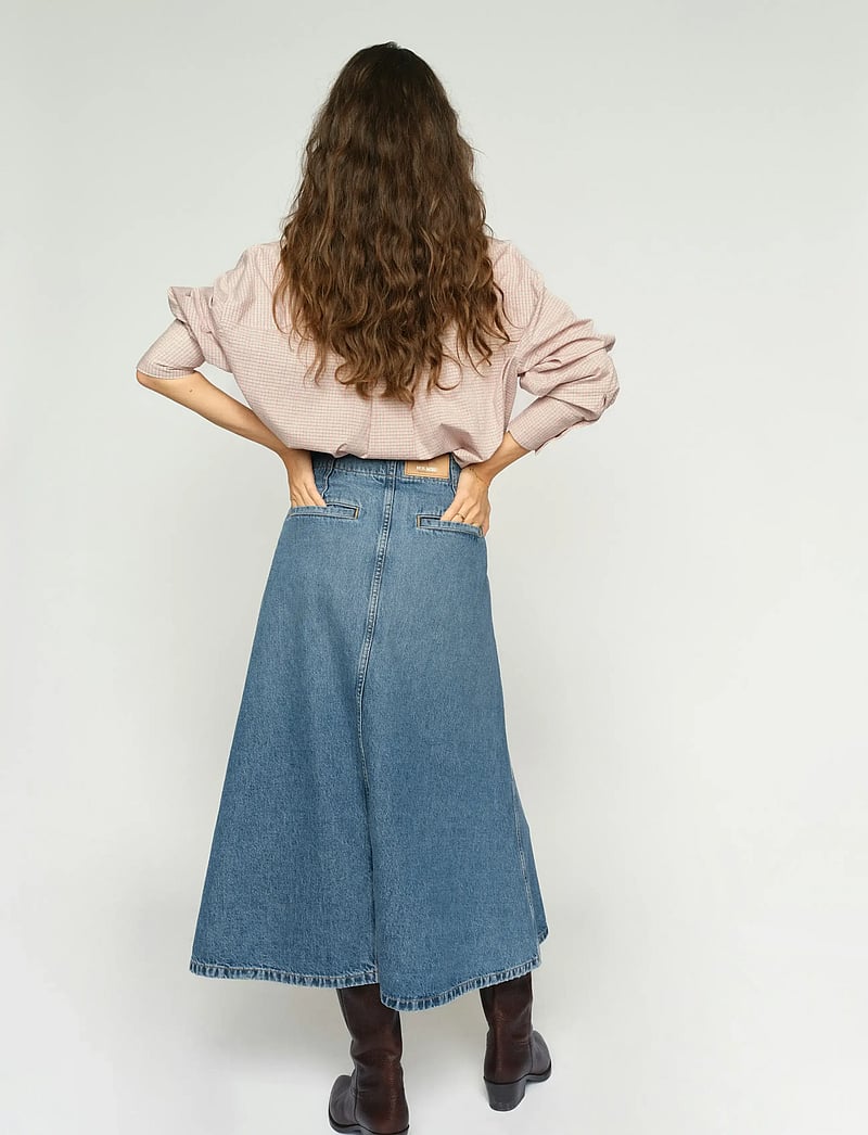 MOS MOSH - MMLeala Denim Skirt - denim skirts - mid blue - 0