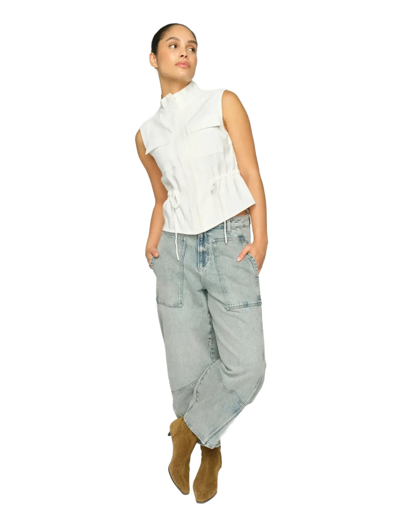MOS MOSH - MMRosie Galleon Jeans - barrel jeans - light blue - 3