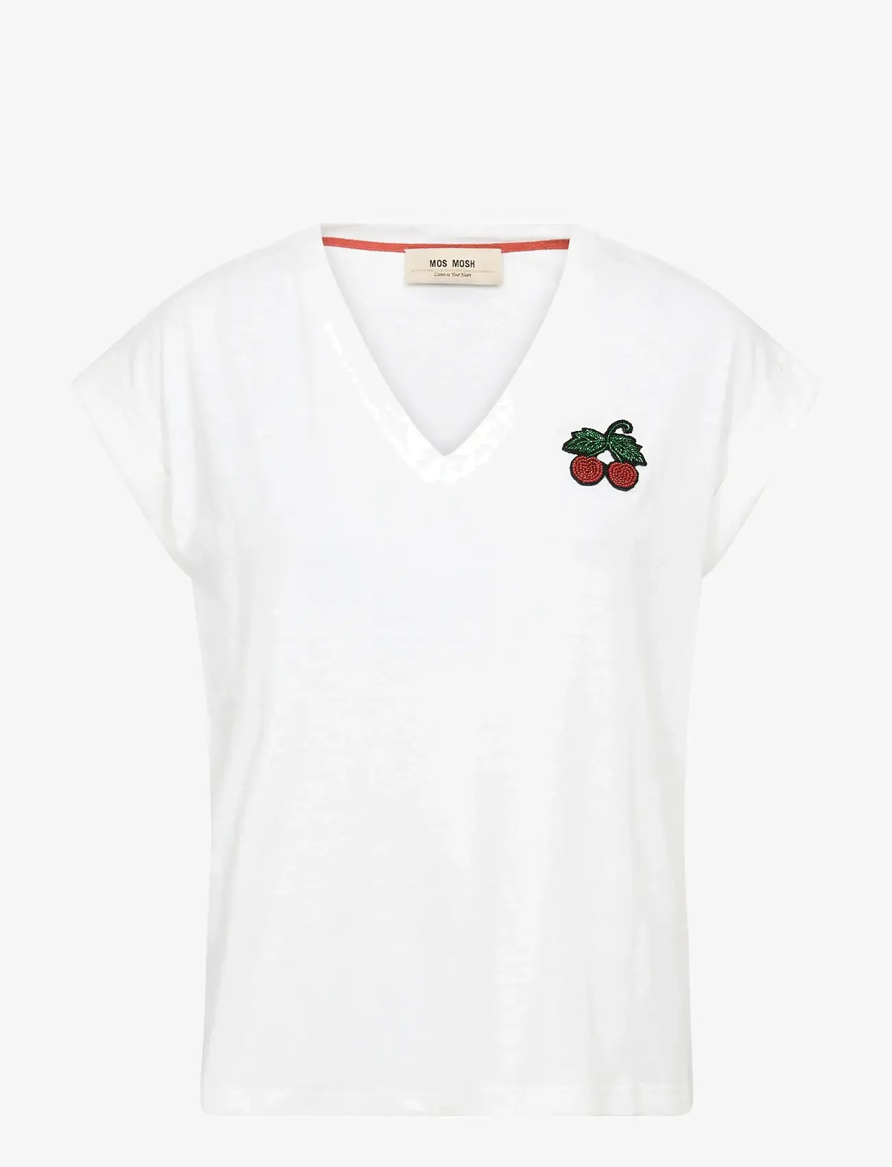 MOS MOSH - MMSilao V-SS Tee - t-shirts - white - 1
