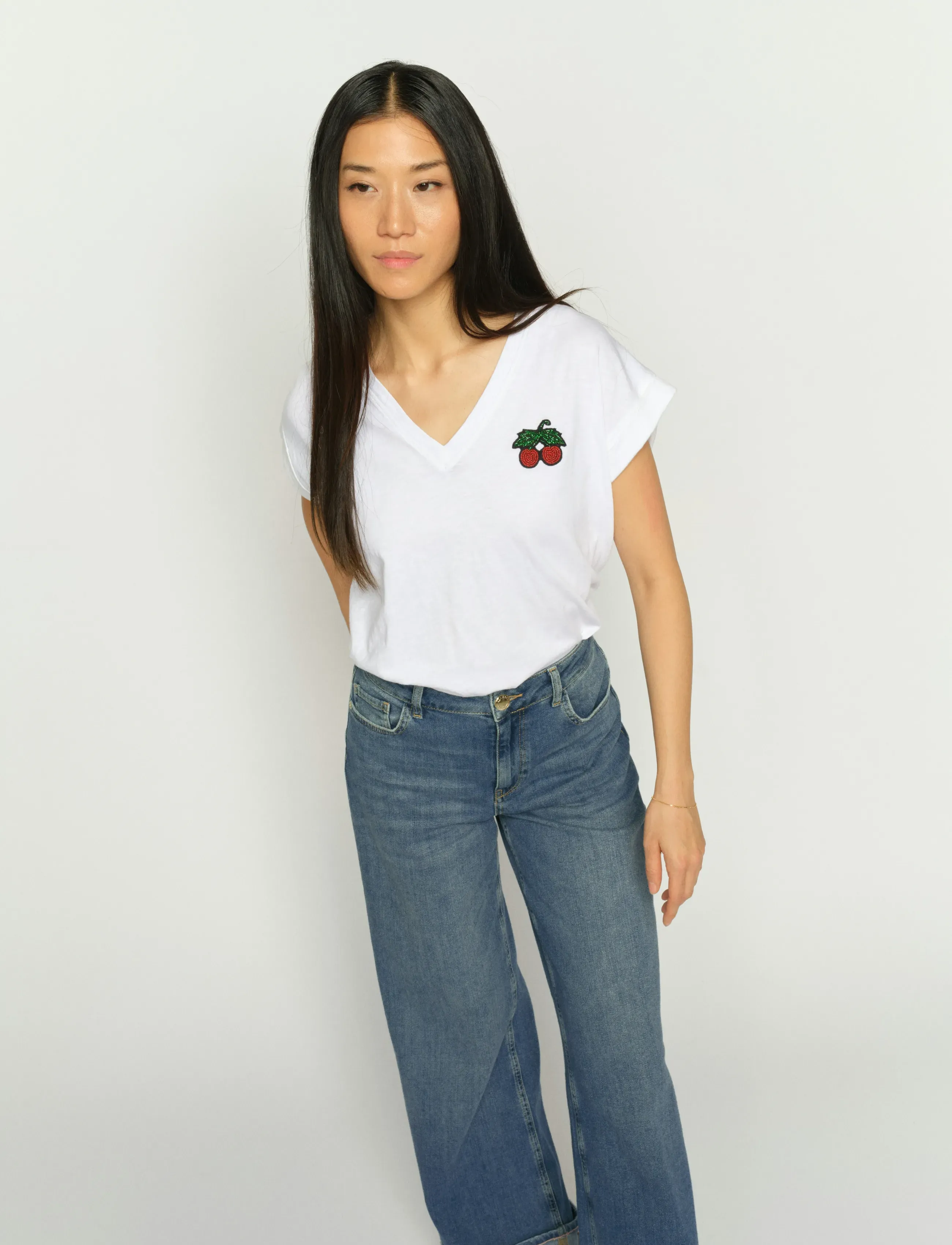 MOS MOSH - MMSilao V-SS Tee - t-shirts - white - 3