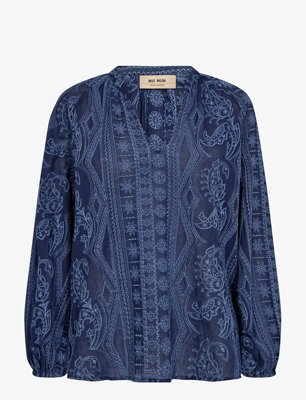 MOS MOSH - MMGata Allo Blouse - langærmede bluser - crown blue - 1