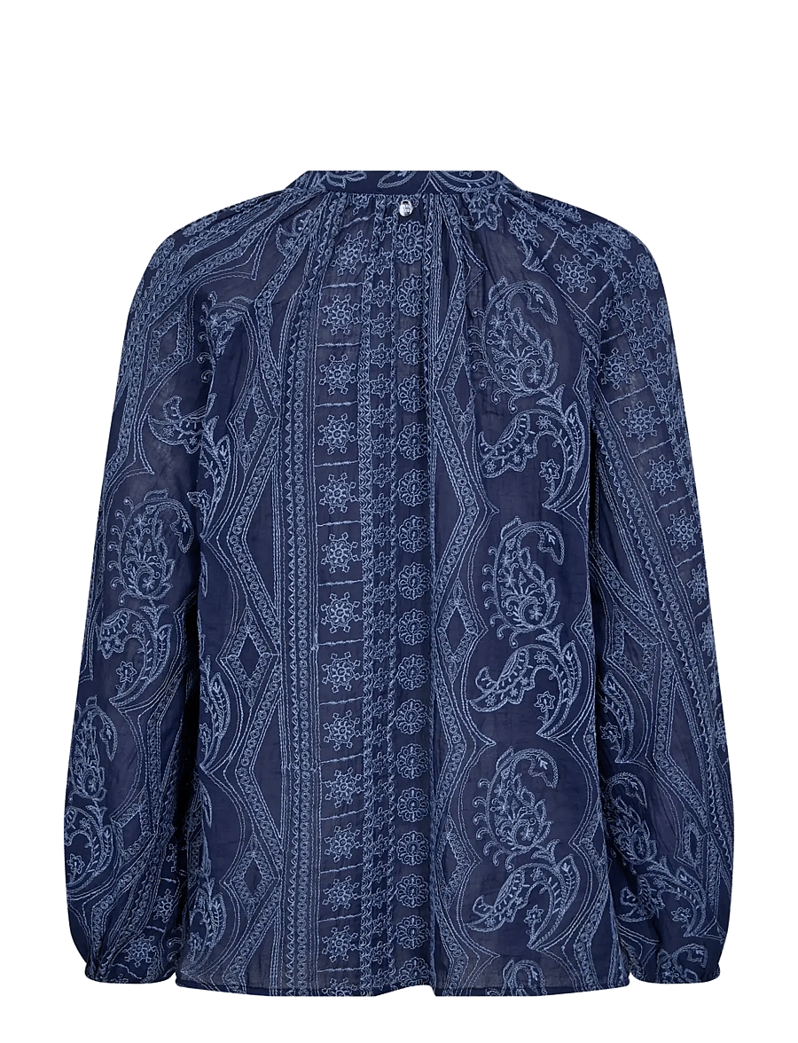 MOS MOSH - MMGata Allo Blouse - långärmade blusar - crown blue - 2