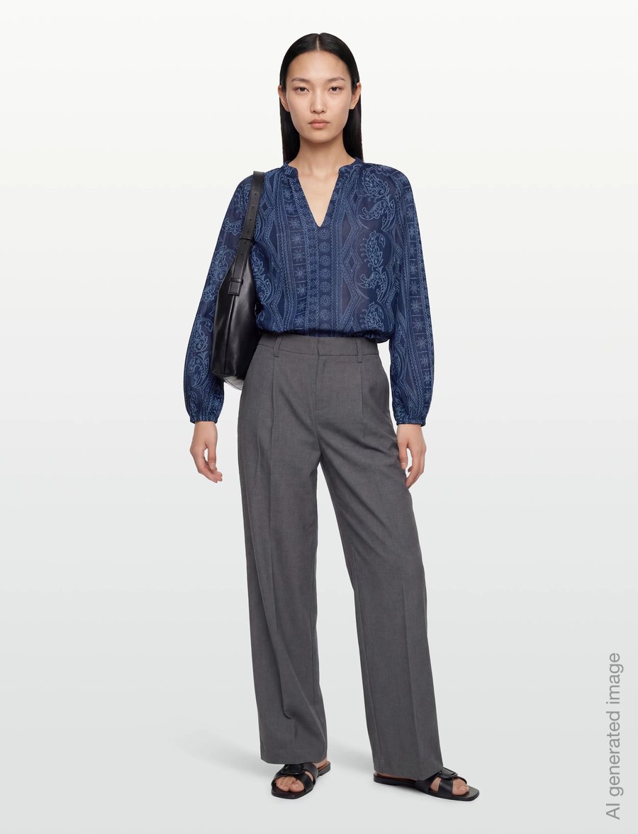 MOS MOSH - MMGata Allo Blouse - långärmade blusar - crown blue - 0