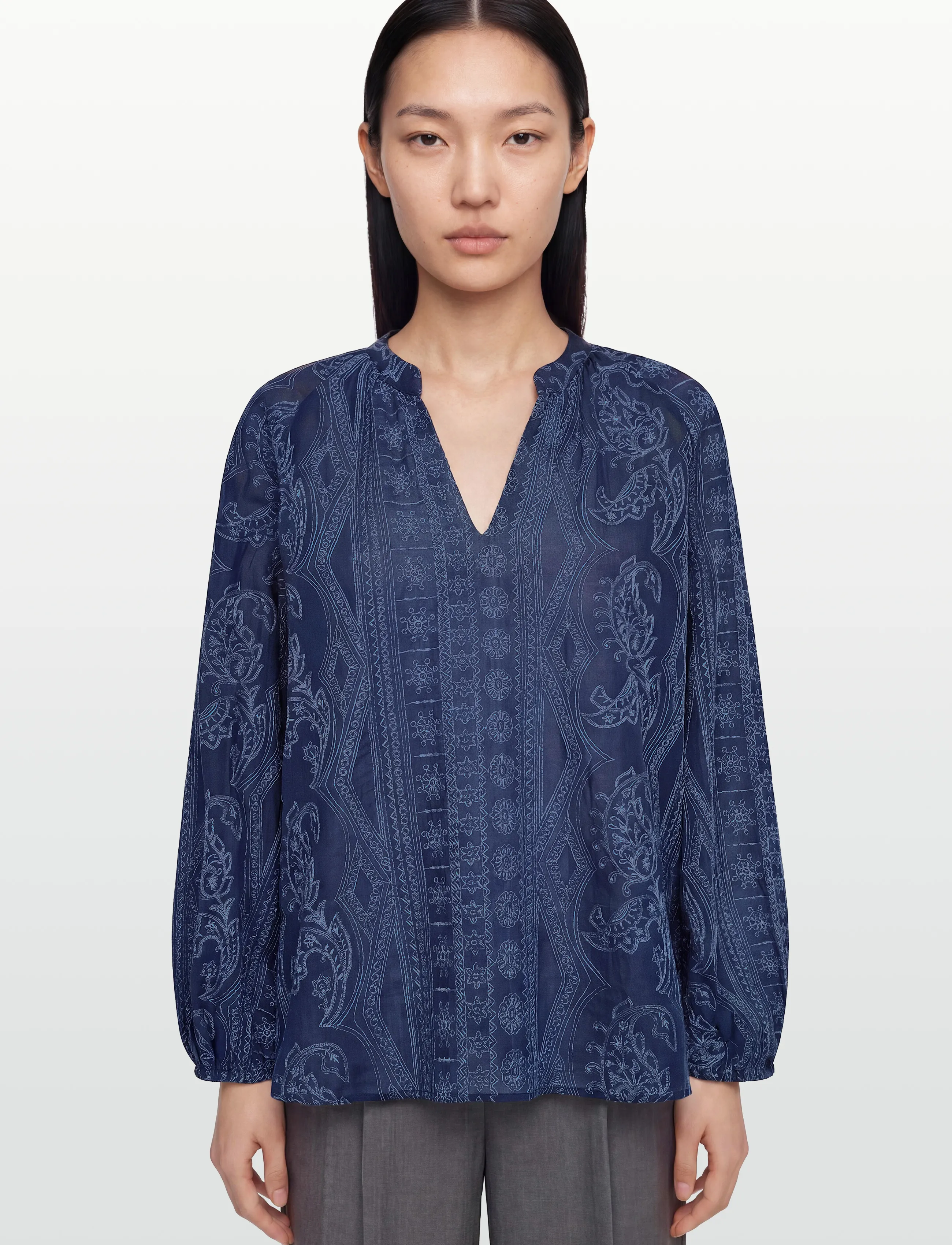 MOS MOSH - MMGata Allo Blouse - palaidinės ilgomis rankovėmis - crown blue - 3