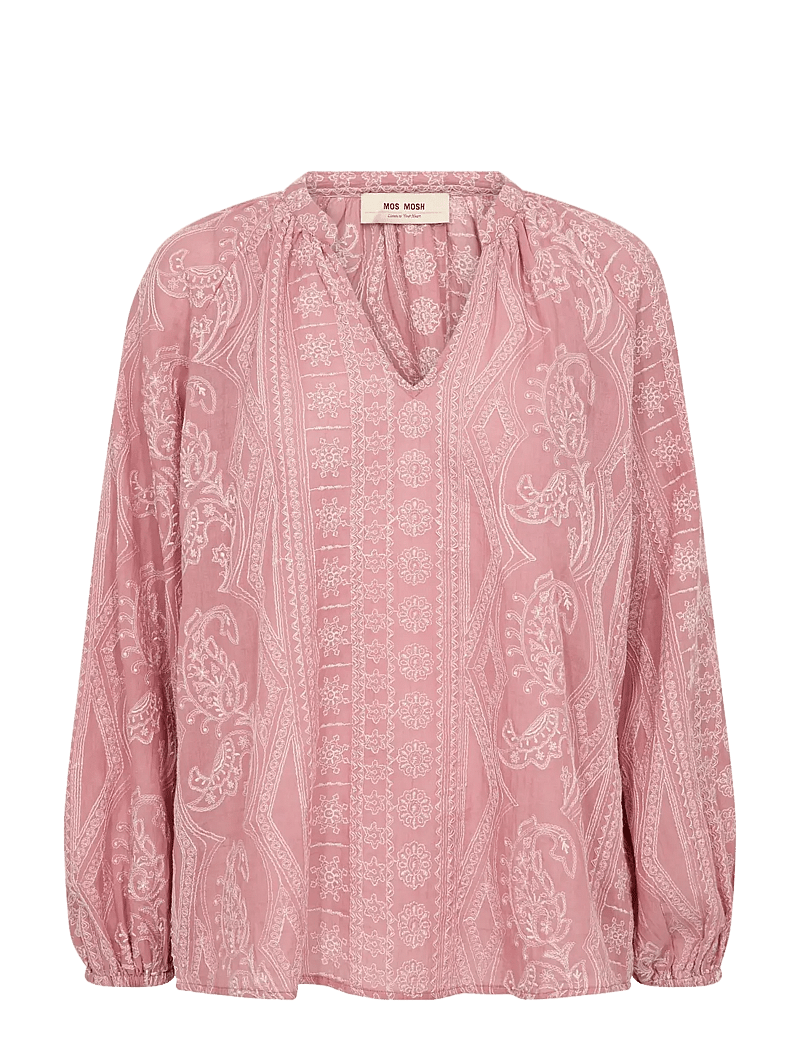 MOS MOSH - MMGata Allo Blouse - pikkade varrukatega pluusid - dusty rose - 1