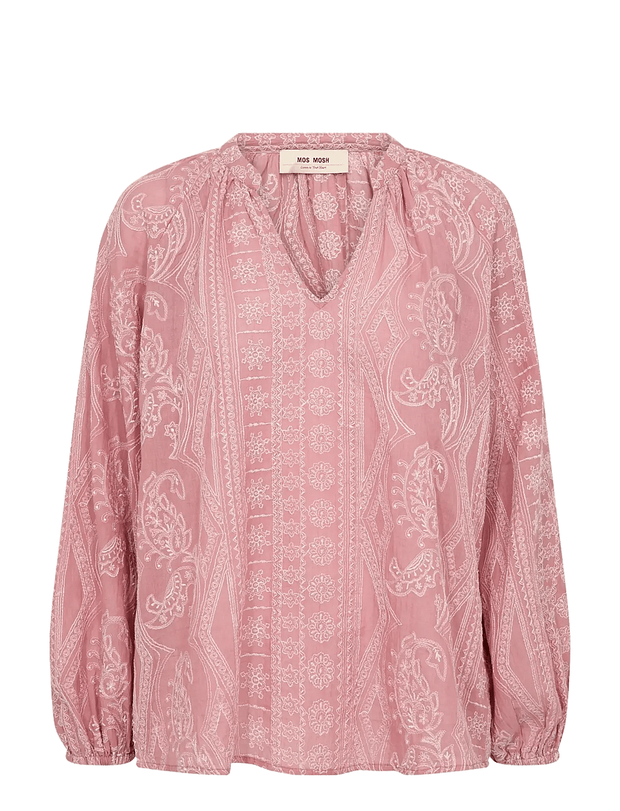 MOS MOSH - MMGata Allo Blouse - langærmede bluser - dusty rose - 1