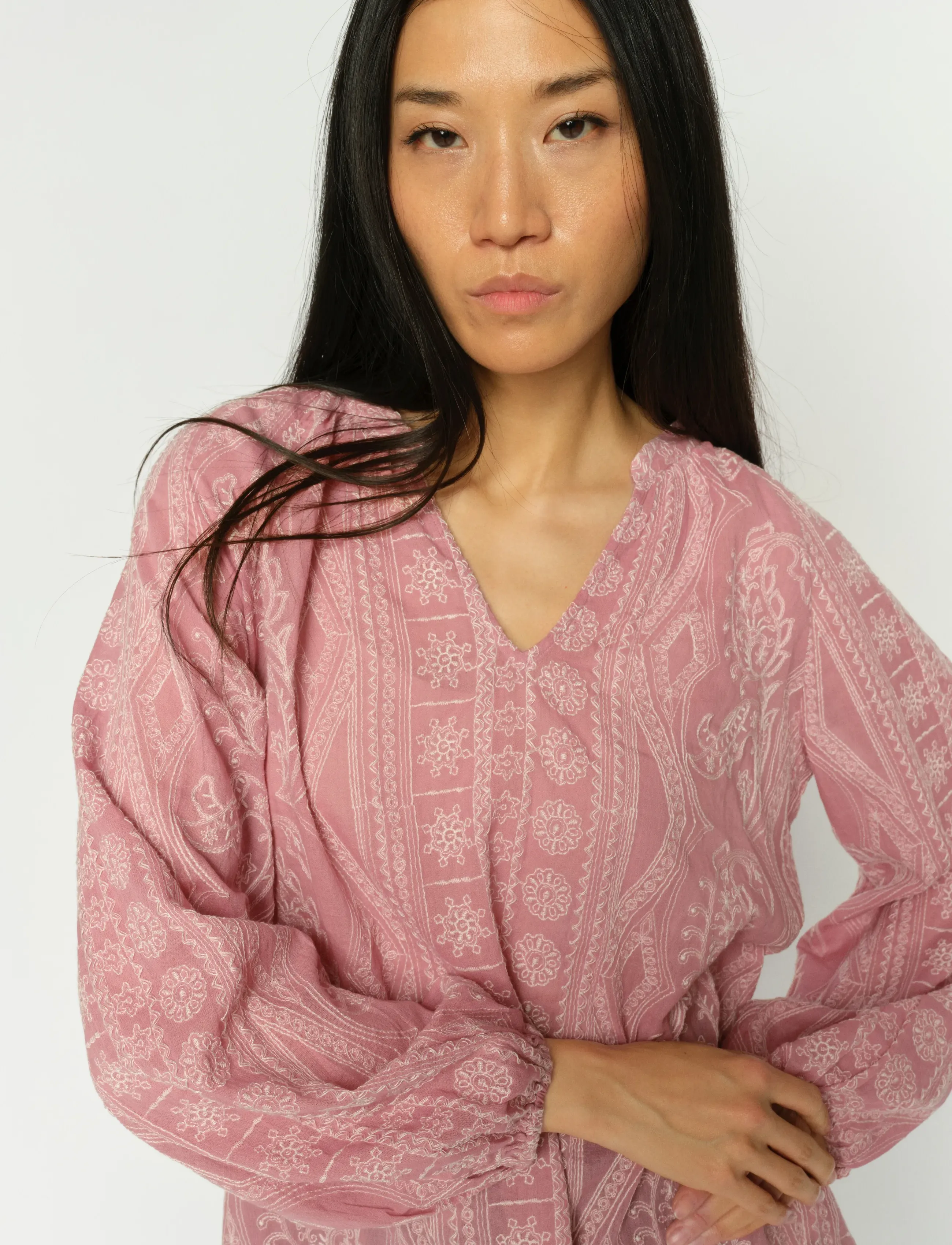 MOS MOSH Mmgata Allo Blouse, M, Blouses, Rosa - Long-sleeved, Frauen