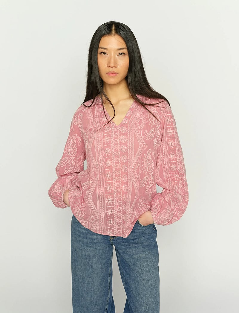 MOS MOSH - MMGata Allo Blouse - pikkade varrukatega pluusid - dusty rose - 4