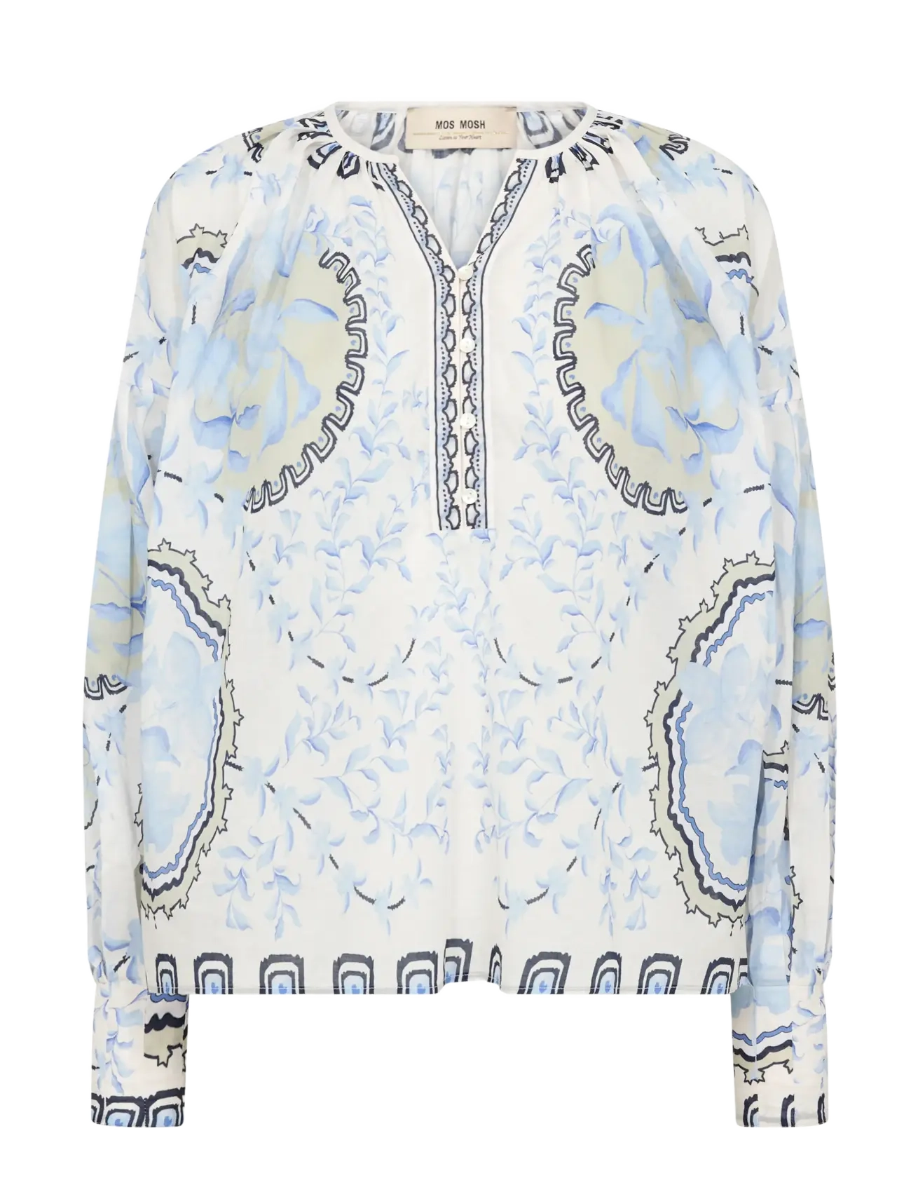 MOS MOSH Mmwylde Orchid Bluse Blau - L - Damen