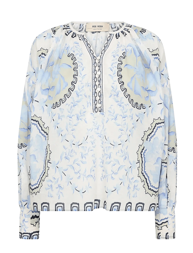 MOS MOSH - MMWylde Orchid Blouse - langærmede bluser - brunnera blue - 1