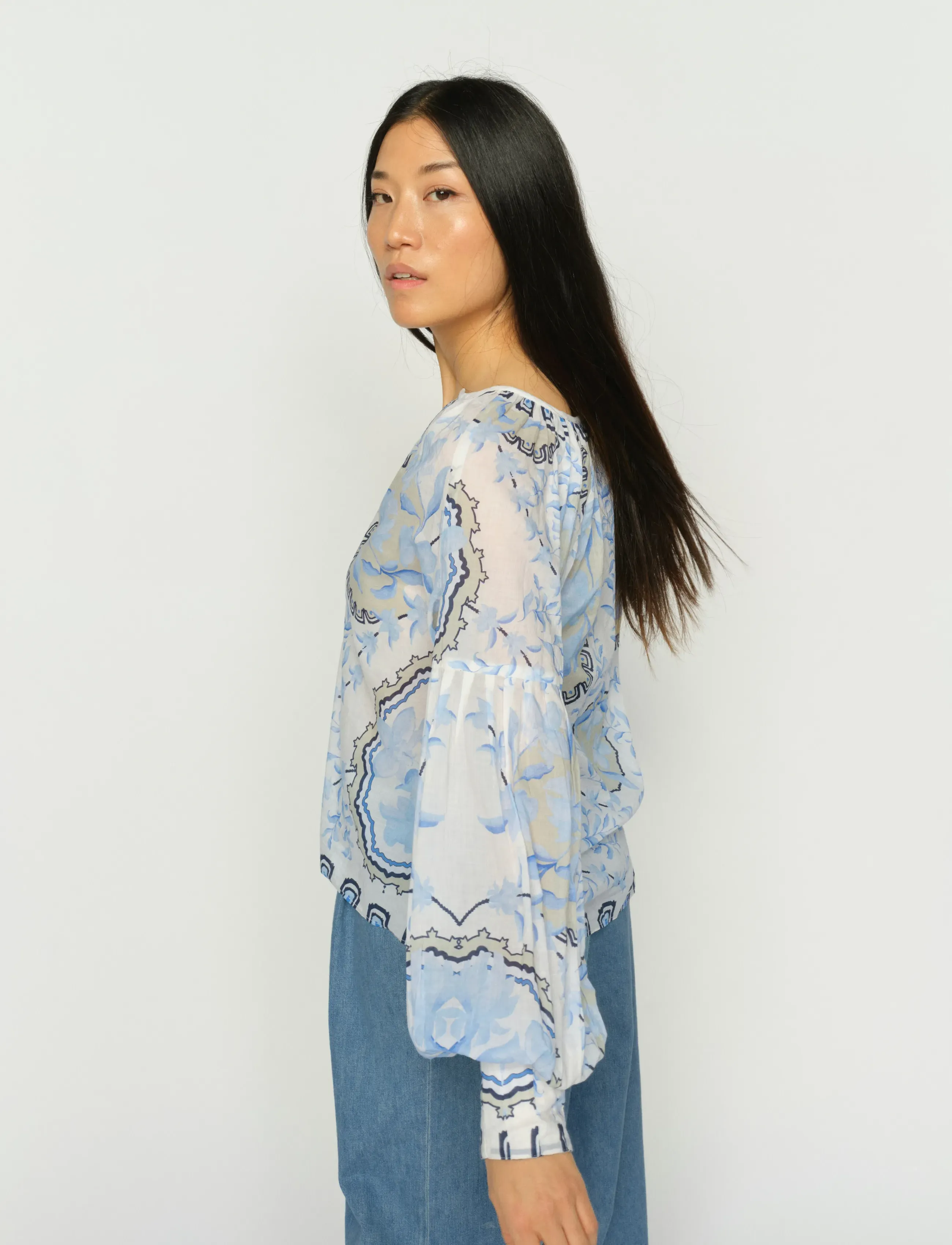 MOS MOSH - MMWylde Orchid Blouse - langärmelige blusen - brunnera blue - 3