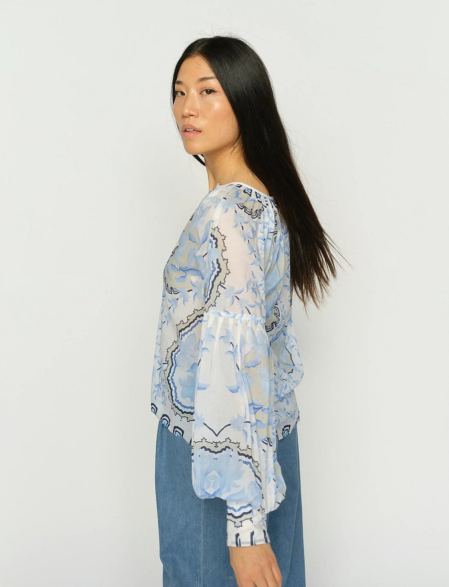 MOS MOSH - MMWylde Orchid Blouse - langærmede bluser - brunnera blue - 3