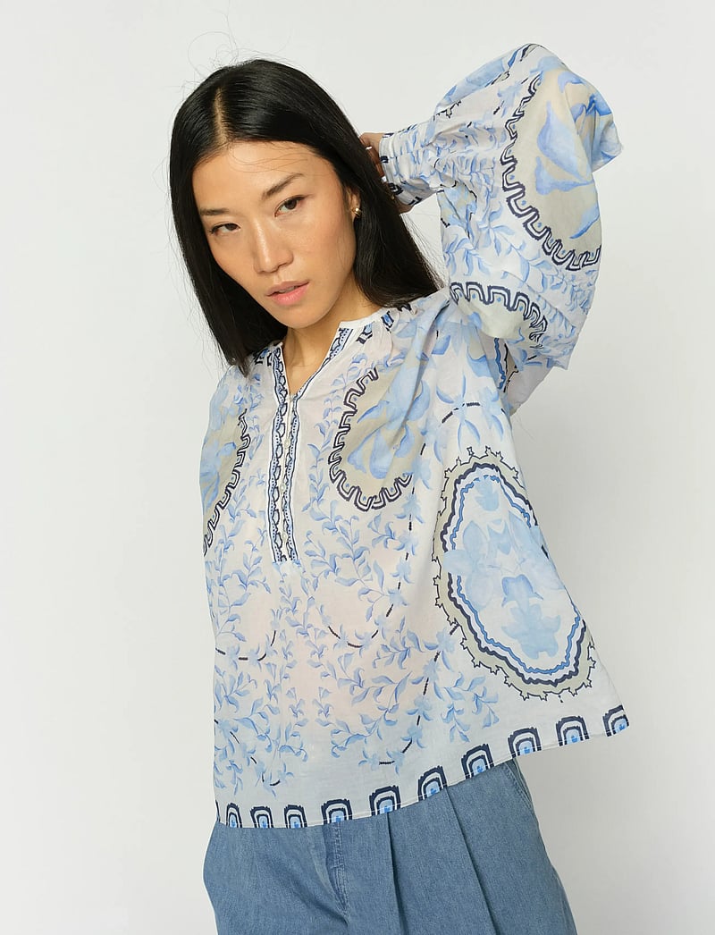 MOS MOSH - MMWylde Orchid Blouse - langærmede bluser - brunnera blue - 4