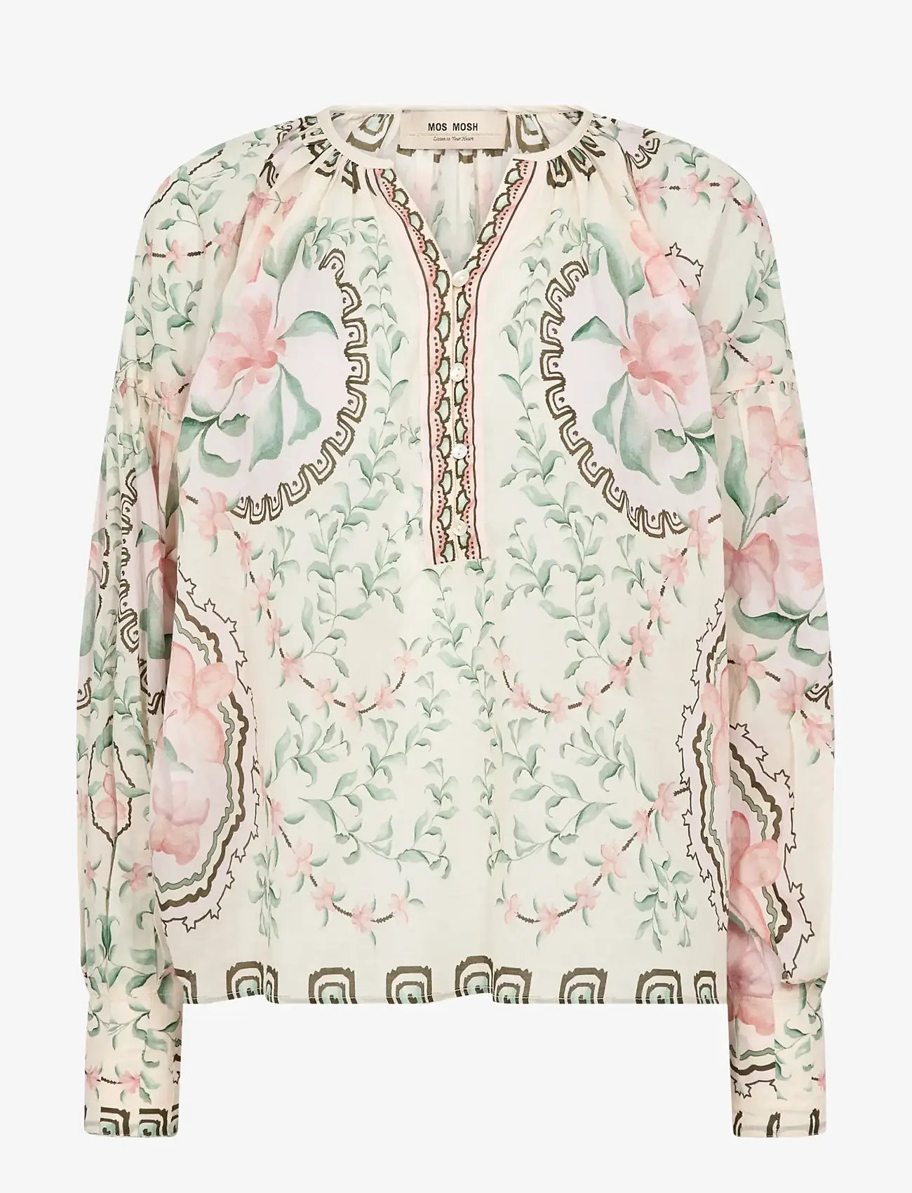 MOS MOSH - MMWylde Orchid Blouse - langærmede bluser - turf green - 1