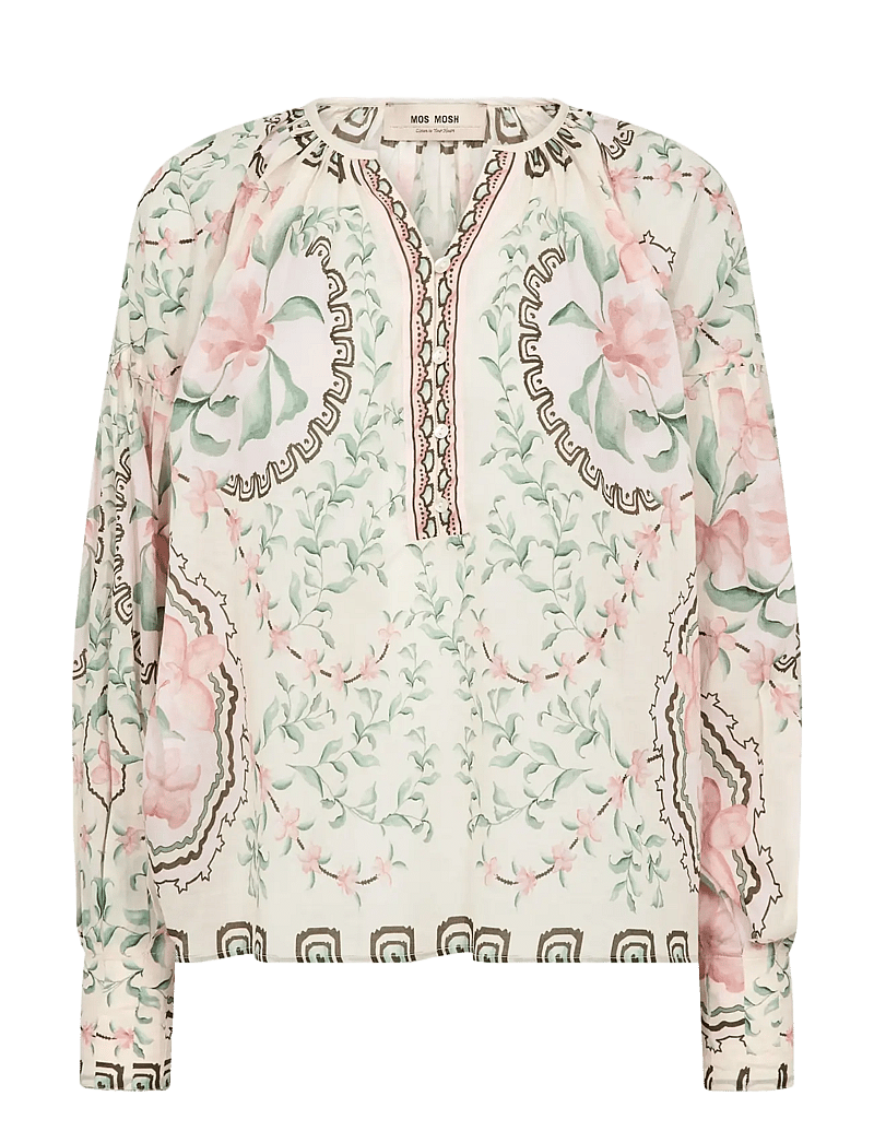 MOS MOSH - MMWylde Orchid Blouse - langærmede bluser - turf green - 1