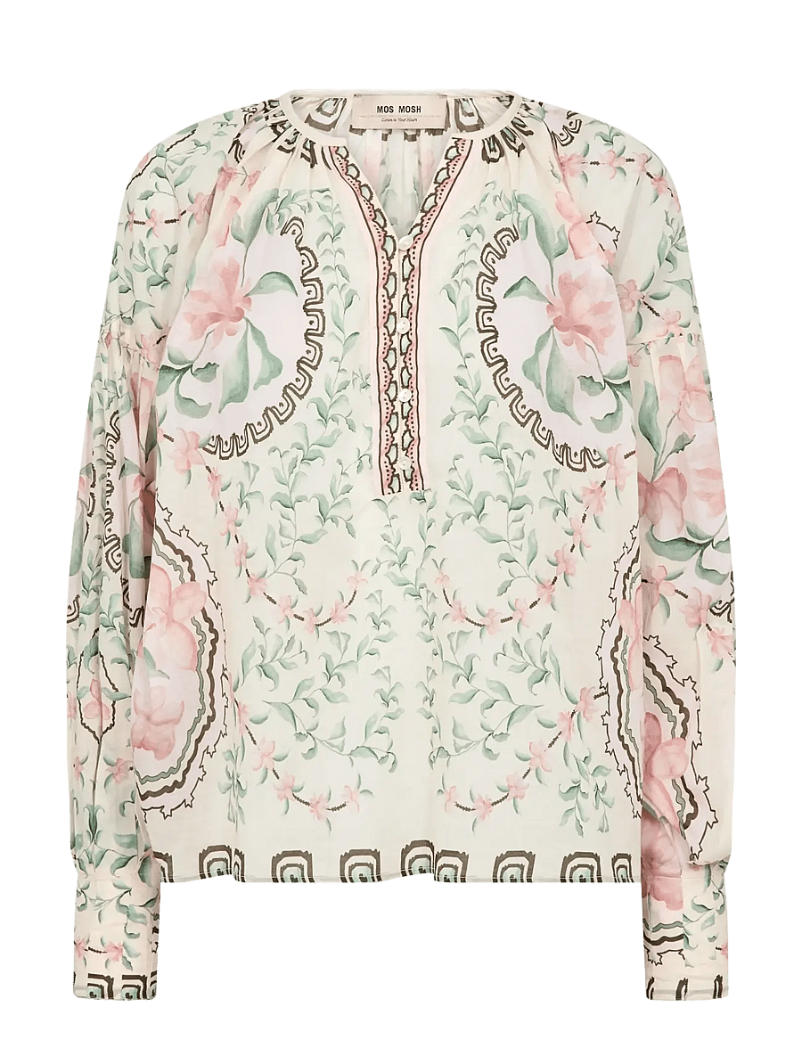 MOS MOSH - MMWylde Orchid Blouse - langærmede bluser - turf green - 1