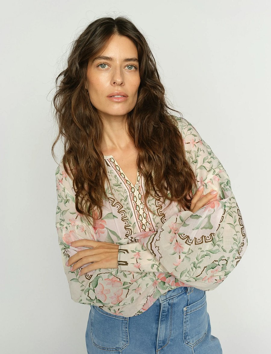 MOS MOSH - MMWylde Orchid Blouse - langærmede bluser - turf green - 0