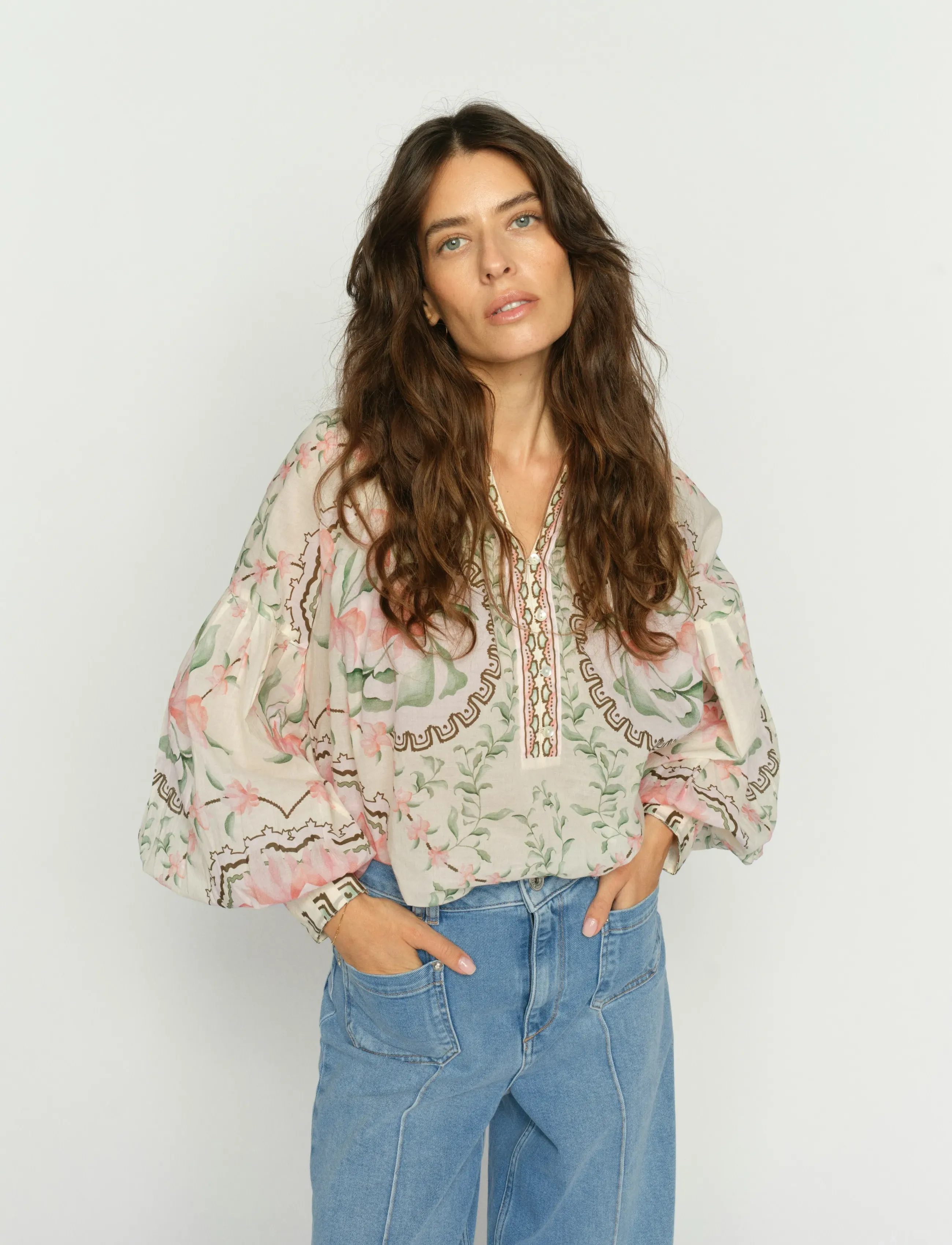 MOS MOSH - MMWylde Orchid Blouse - langärmelige blusen - turf green - 3