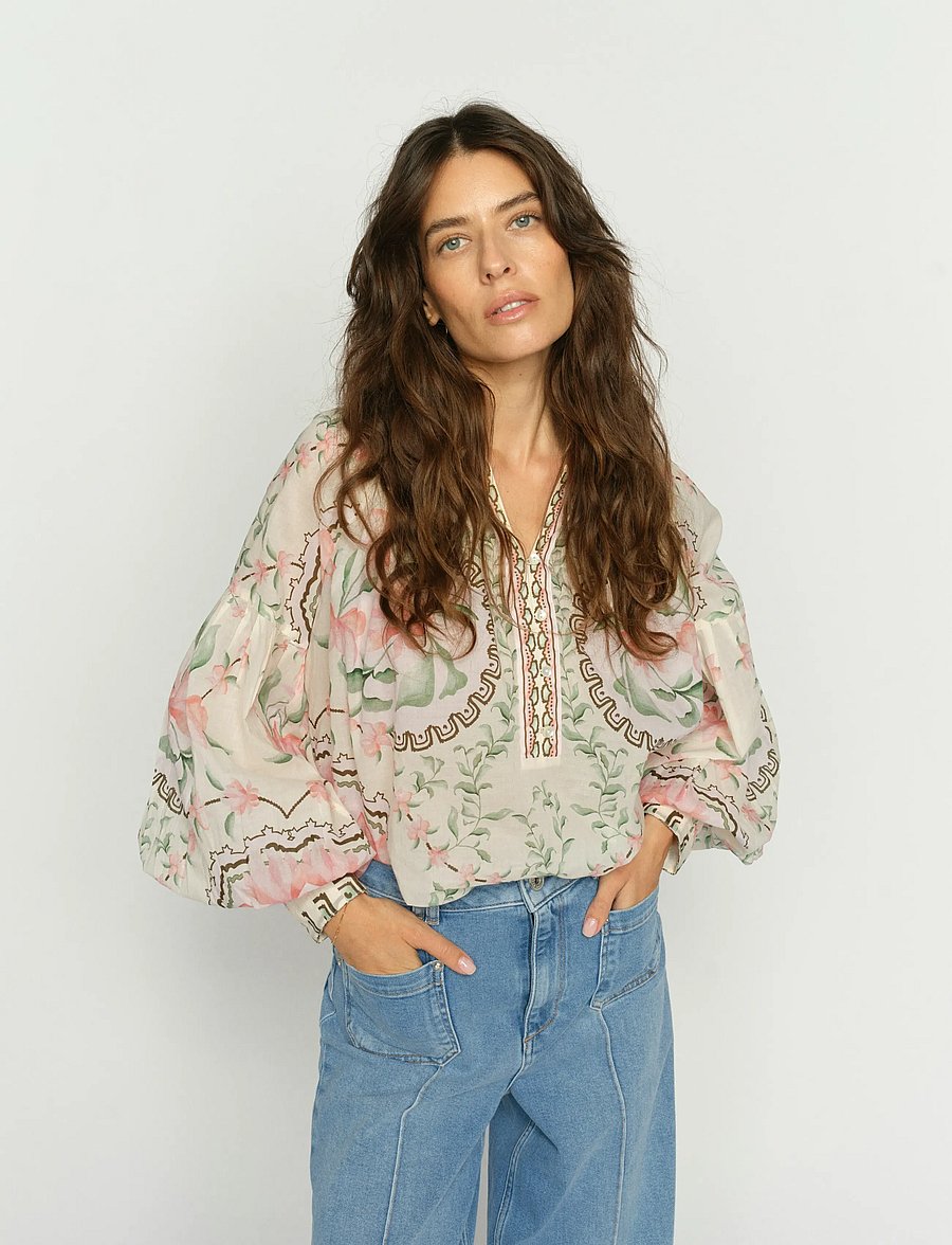 MOS MOSH - MMWylde Orchid Blouse - langærmede bluser - turf green - 3