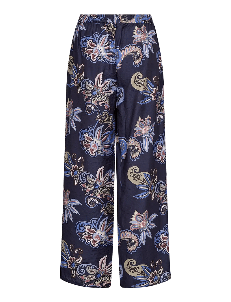 MOS MOSH - MMZoke Paisley Pant - vida byxor - crown blue - 2