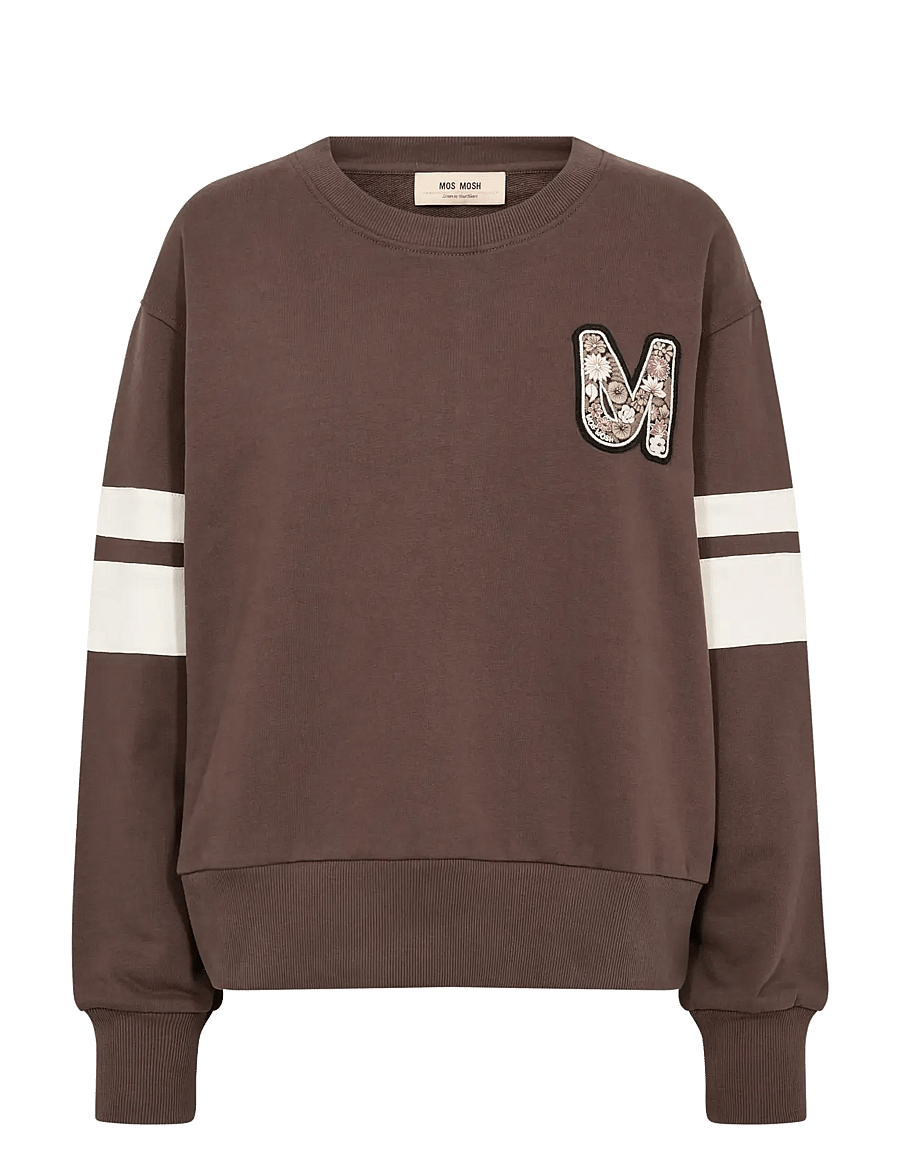 MOS MOSH - MMLocò O-LS Sweatshirt - sweatshirts - coffee quartz - 0