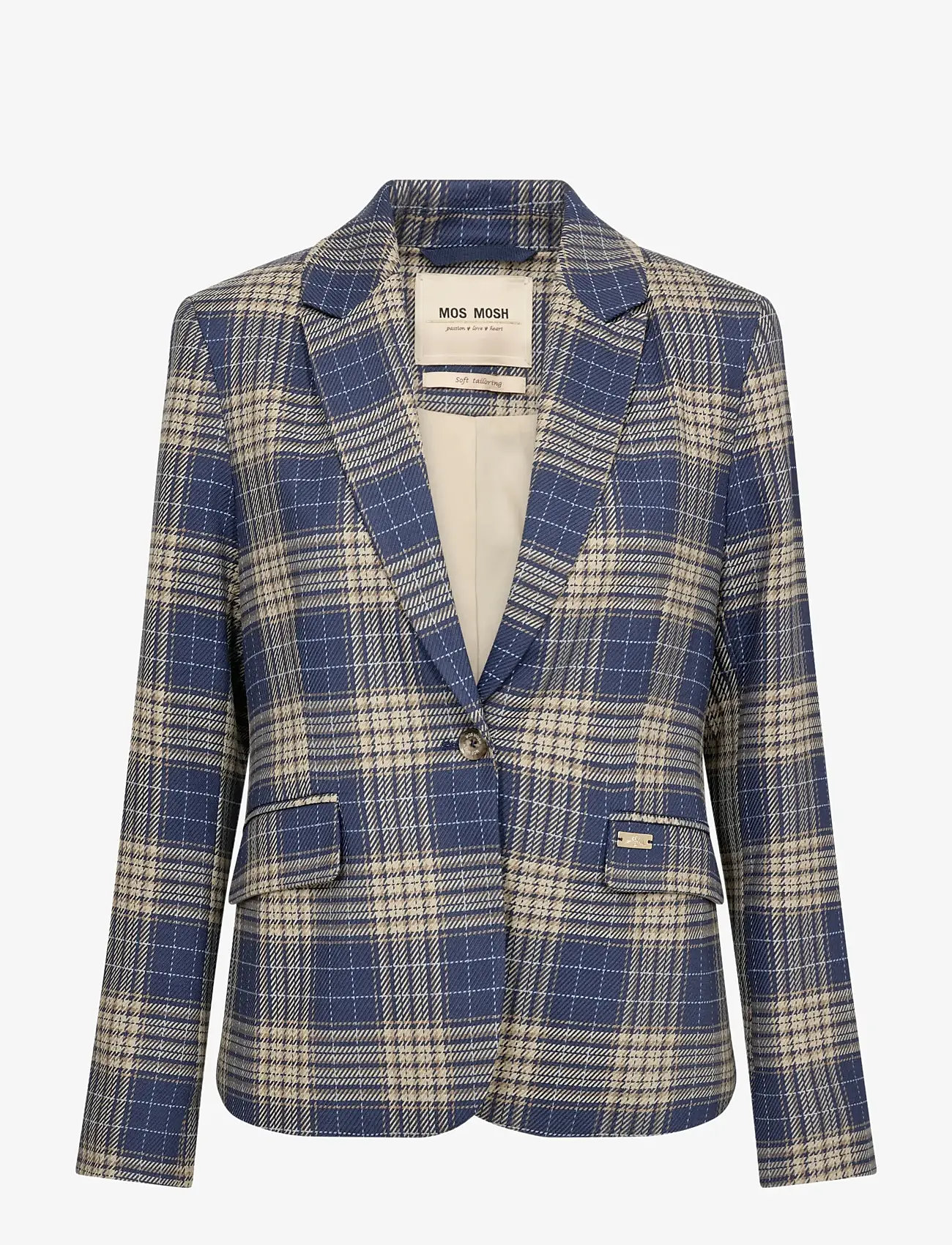 MOS MOSH - MMBlake Chec Blazer - enkeltradede blazere - crown blue - 1
