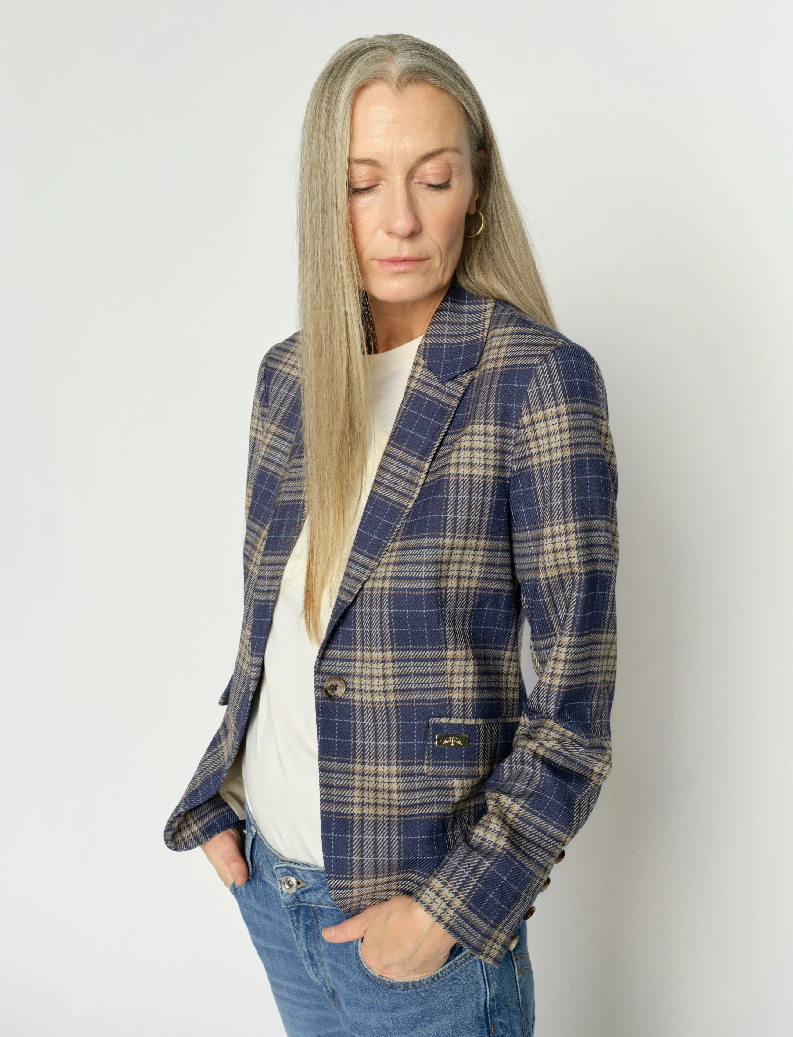 MOS MOSH - MMBlake Chec Blazer - crown blue - 3